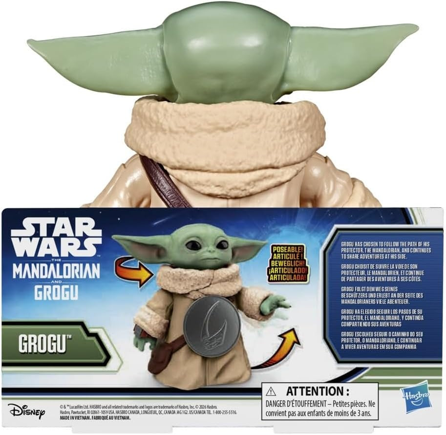 STAR WARS Grogu 6.5-Inch Action Figure, The Mandalorian & Grogu Toys for Boys & Girls Ages 4+