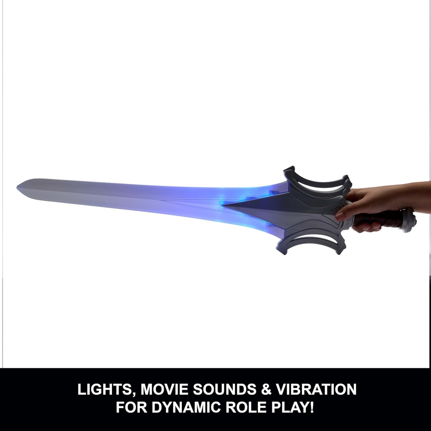 Masters of the Universe 2026 Movie, He-Man Powers of Grayskull Sword with Lights Dialogue Sounds & Vibration Effects, 27 Inch Role Play Toy
