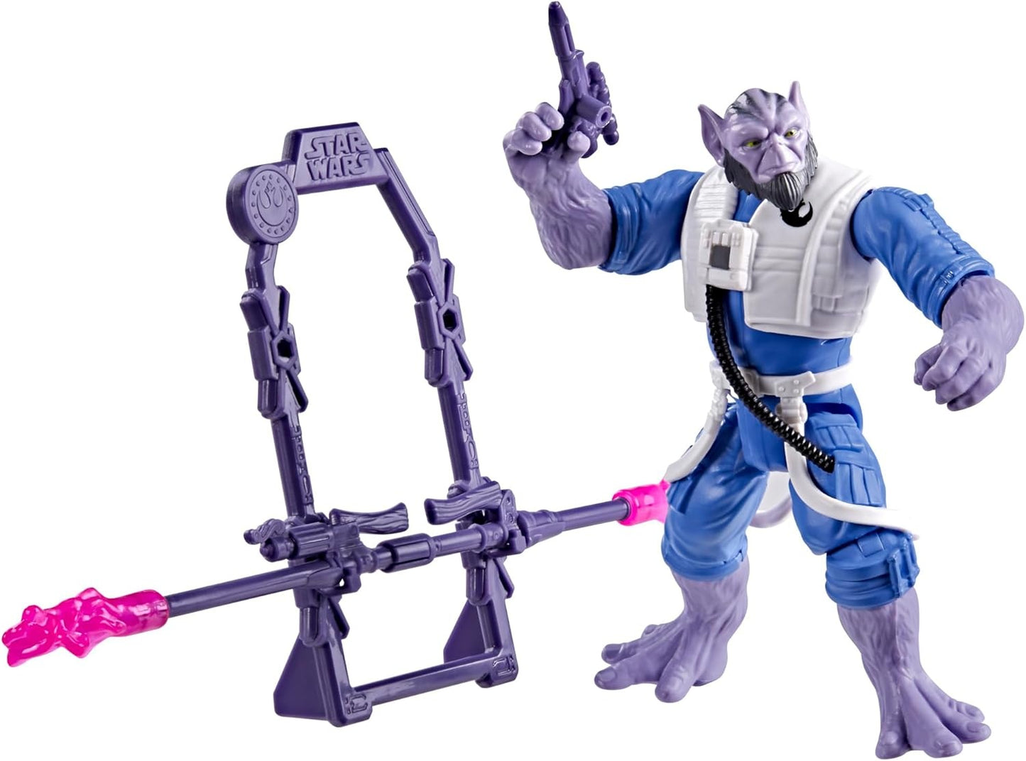 STAR WARS ActionVerse Zeb Orrelios 4.5-Inch Action Figure & Accessories, Reusable Accessory Storage Rack, Toys for Boys & Girls Ages 4+