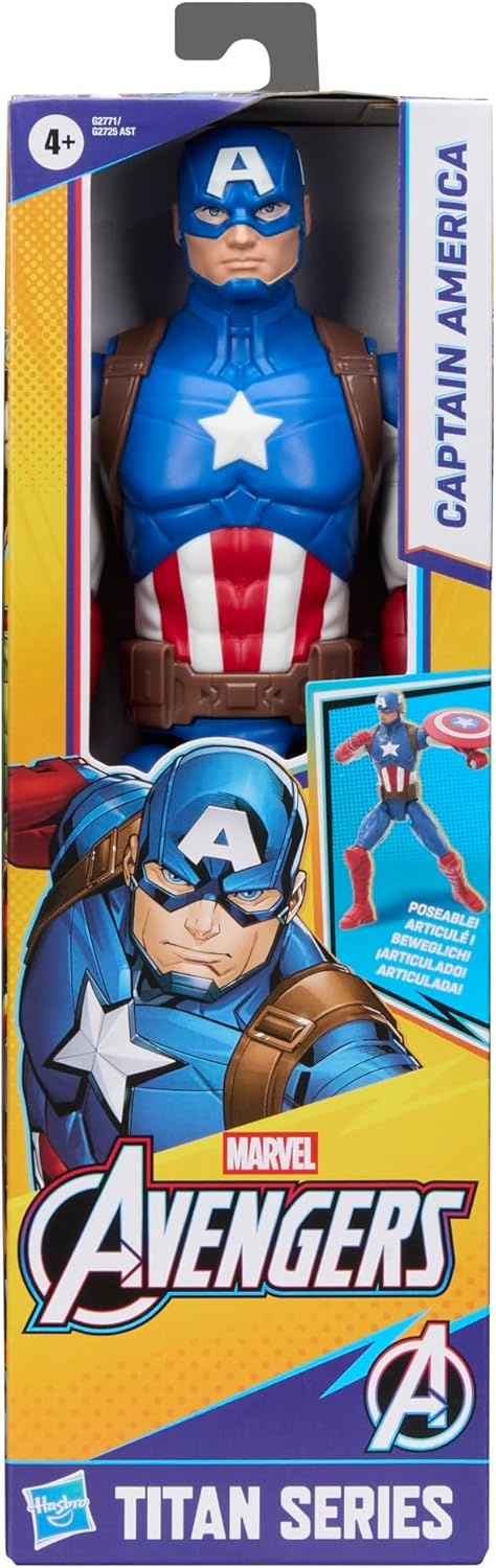 AVENGERS Marvel Titan Series Captain America 11.5-Inch (29.2 CM) Action Figure, Super Hero Figures & Toys for Kids, Ages 4+