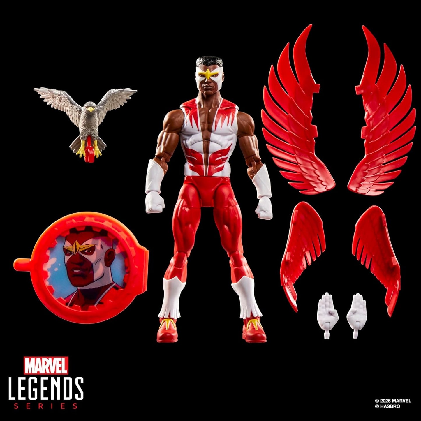 Marvel Legends Series Secret Wars Falcon, Retro Captain America Comics Collectible 6 Inch Action Figure with Lenticular Shield