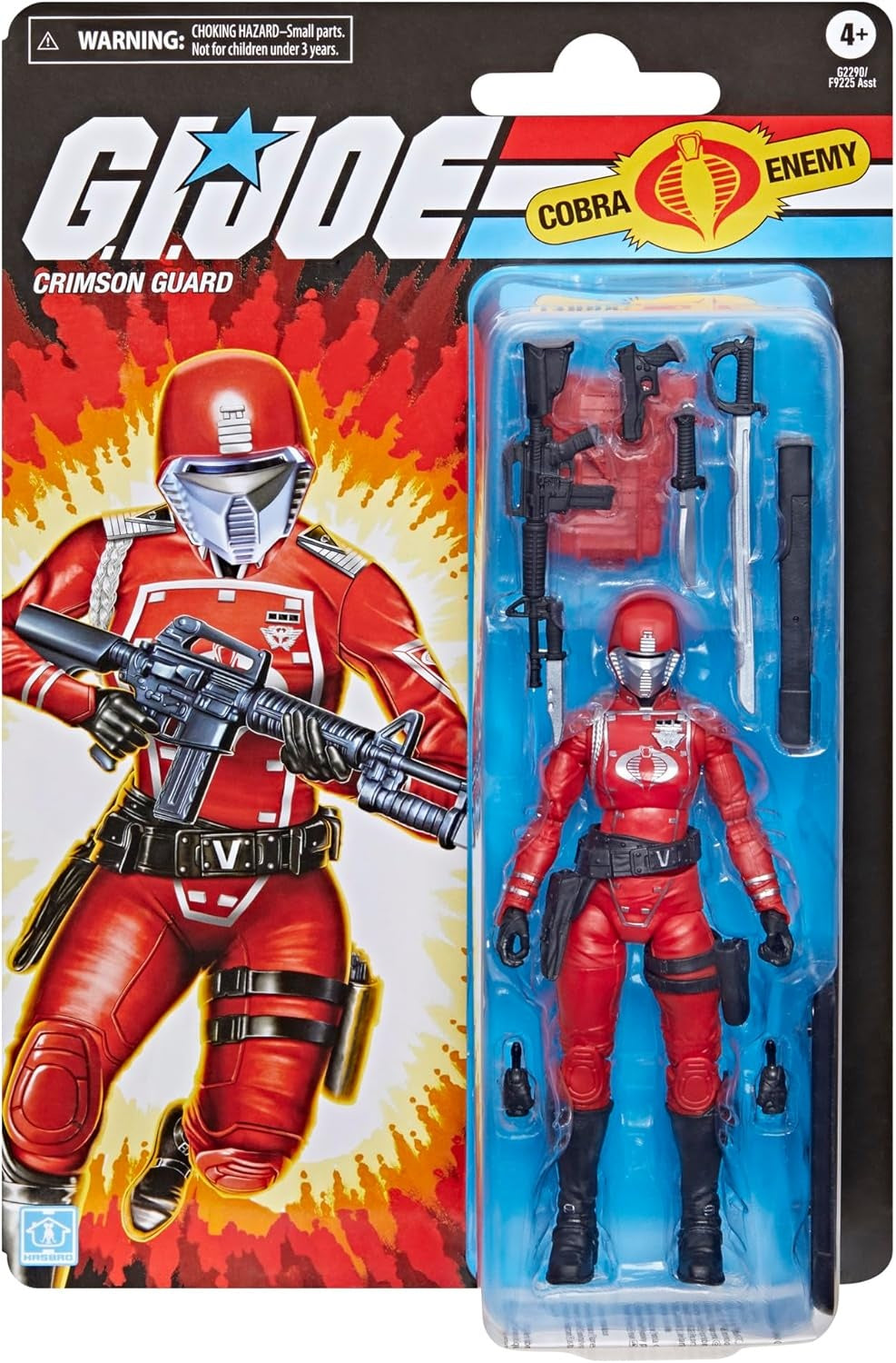 G.I. Joe Classified Series Retro Cardback Crimson Guard, Collectible 6 Inch Action Figure with 10 Accessories