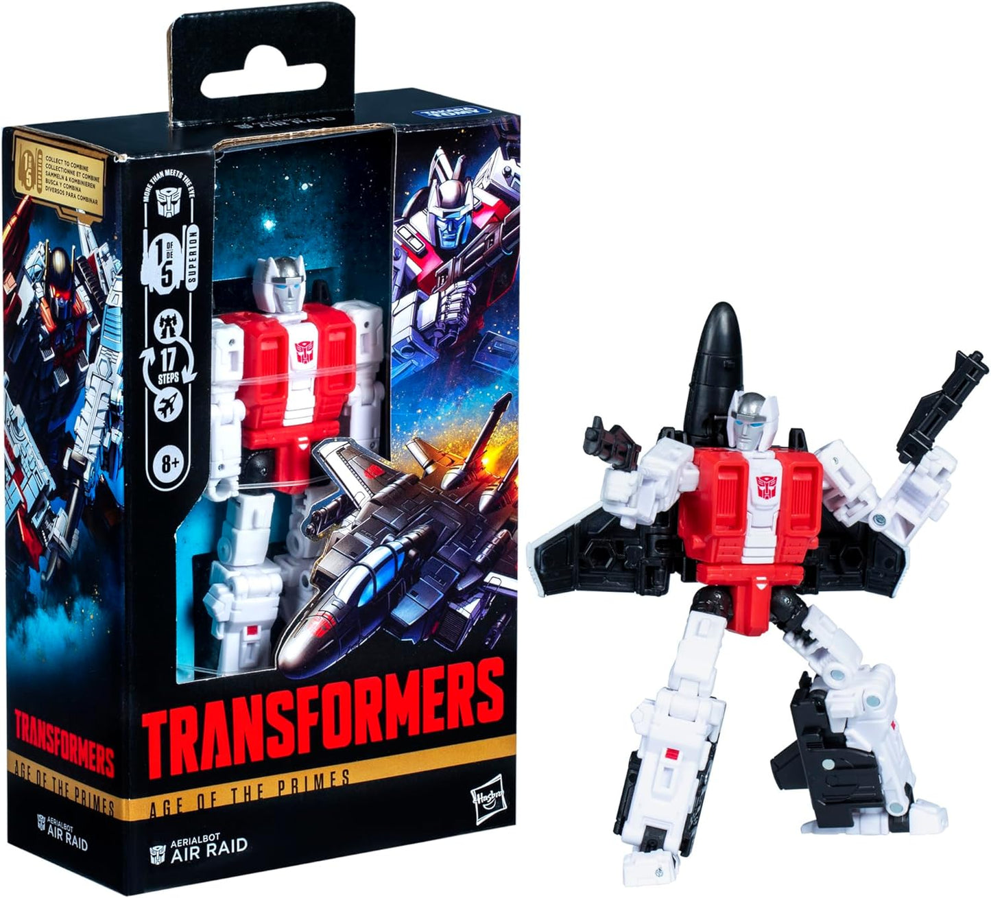 Transformers Age of The Primes Deluxe Class Aerialbot Air Raid, 5.5-inch Converting Action Figure, Robot Toys for Ages 8+