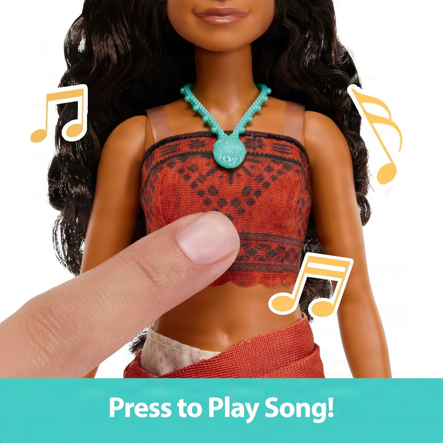 Mattel Disney Toys, Singing Moana Doll with Removable Signature Fashion & 2 Accessories, Sings “How Far I’ll Go” Inspired by Live Action Movie