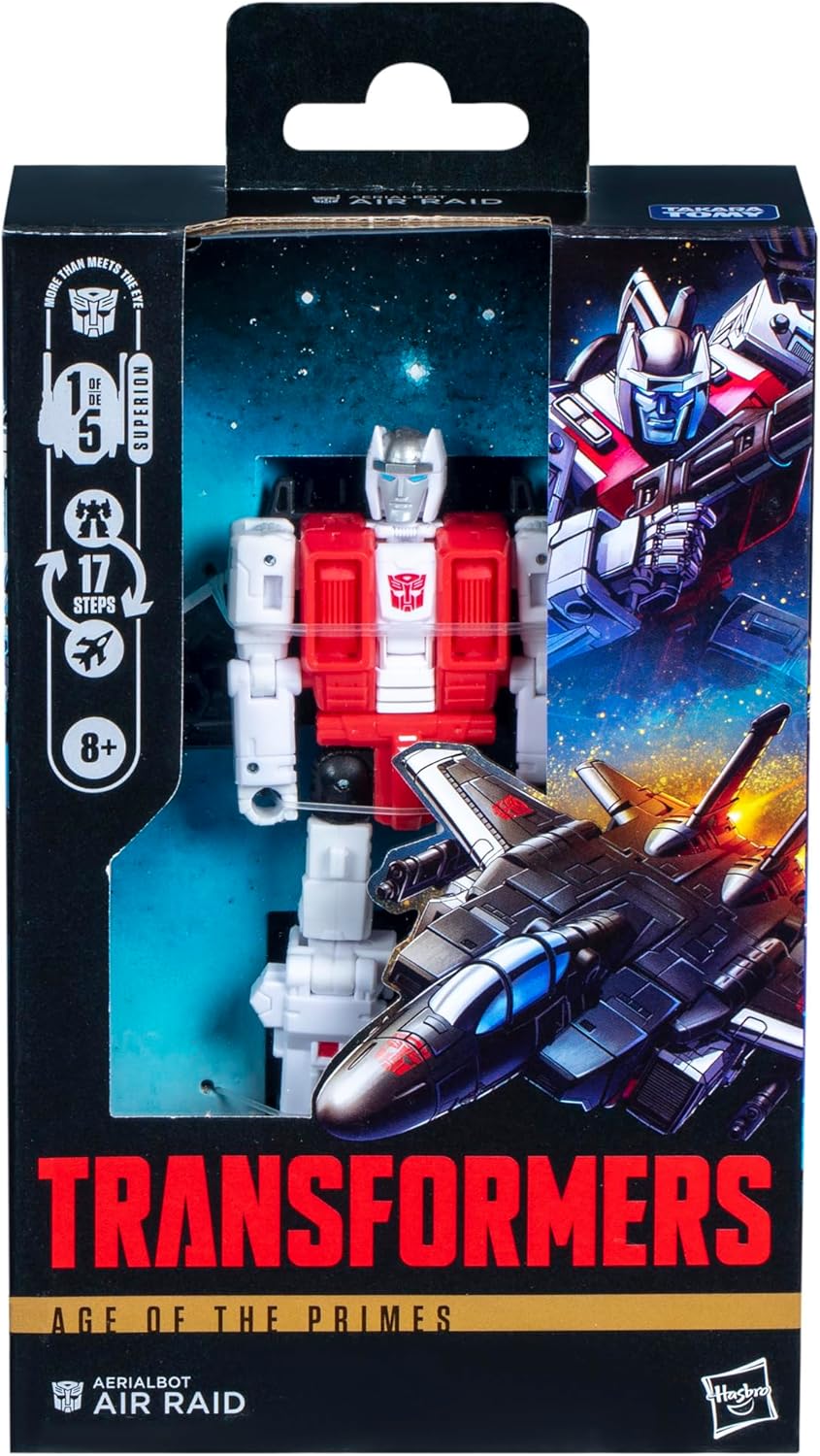 Transformers Age of The Primes Deluxe Class Aerialbot Air Raid, 5.5-inch Converting Action Figure, Robot Toys for Ages 8+