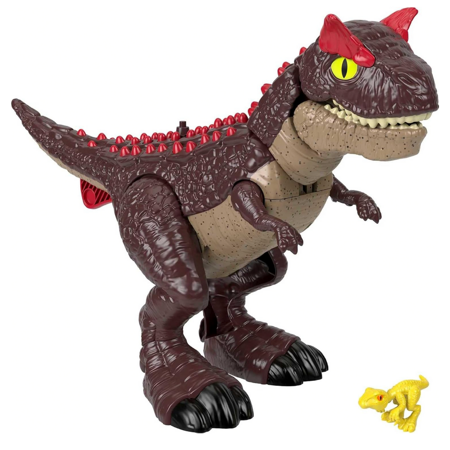 Fisher-Price Imaginext Jurassic World Dinosaur Toy Spike Strike Carnotaurus 11 inch Figure Set for Pretend Play Preschool Kids
