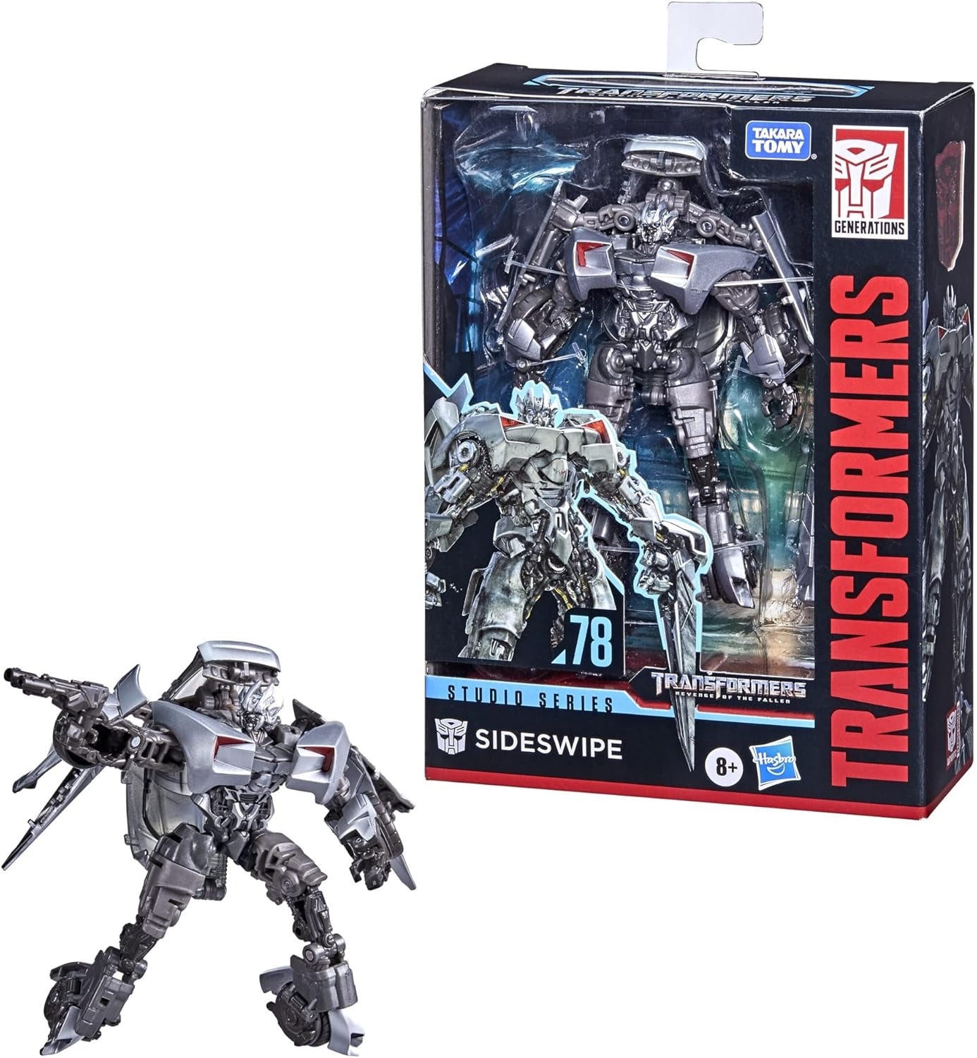 Transformers Toys Studio Series 78 Deluxe Class Revenge of The Fallen Sideswipe Action Figure - Ages 8 and Up, 4.5-inch