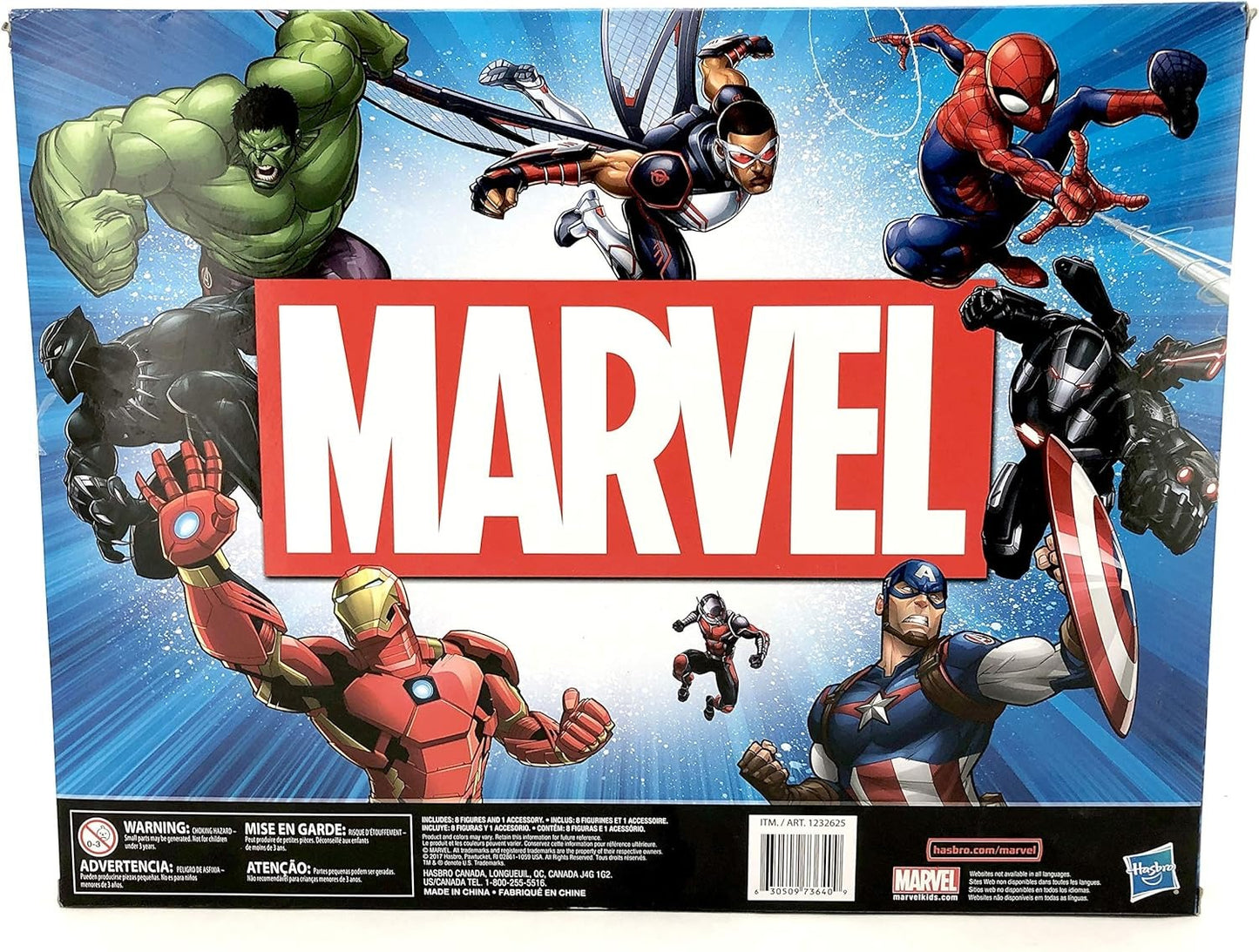 Marvel Avengers Action Figures - Iron Man, Hulk, Black Panther, Captain America, Spider Man, Ant Man, War Machine & Falcon! (8)