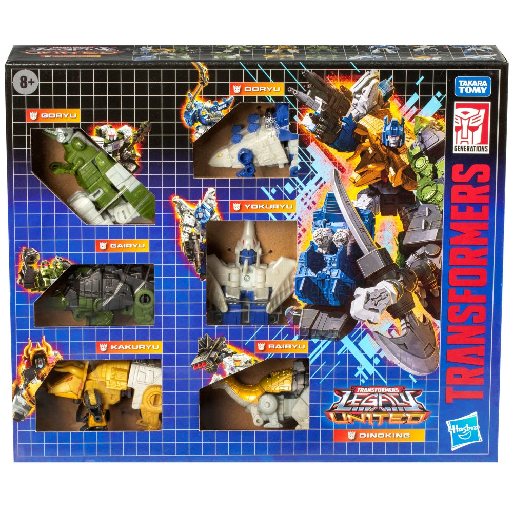 Transformers Legacy United Dinobot Dinoking Multipack, 6 Figures Combine into Dinoking, Robot to Dinosaur Conversion