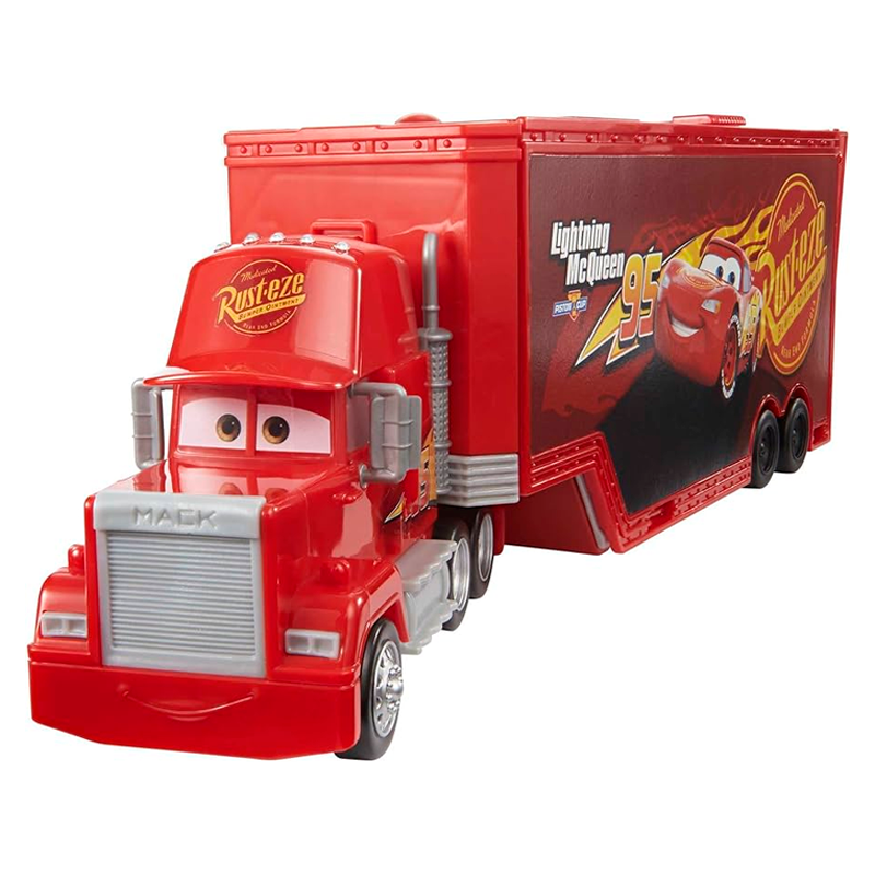 Mattel Disney and Pixar Cars Transforming Mack Playset, 2-in-1 Toy Truck & Tune-Up Station with Launcher, Lift & More