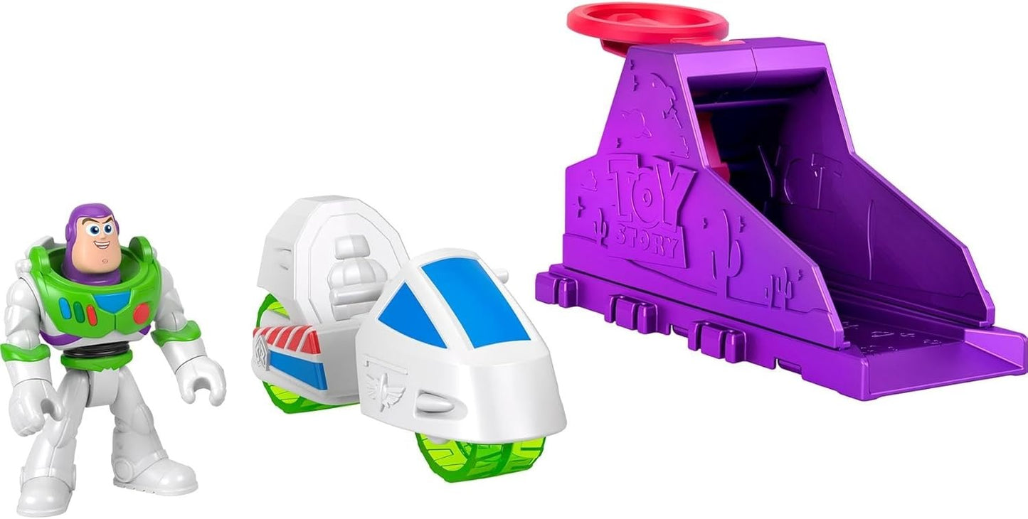Fisher-Price Imaginext Launcher Set with 3-inch Buzz Lightyear Action Figure & Toy Vehicle, Inspired by Disney Pixar Toy Story (Characters May Vary)