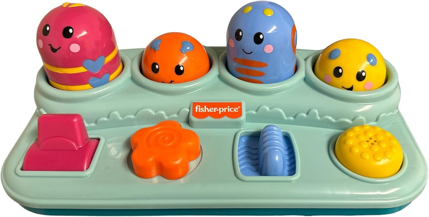Fisher-Price Brilliant Basics Boppin' Activity Bugs, Pop-Up Infant Toy Development Academic New Version