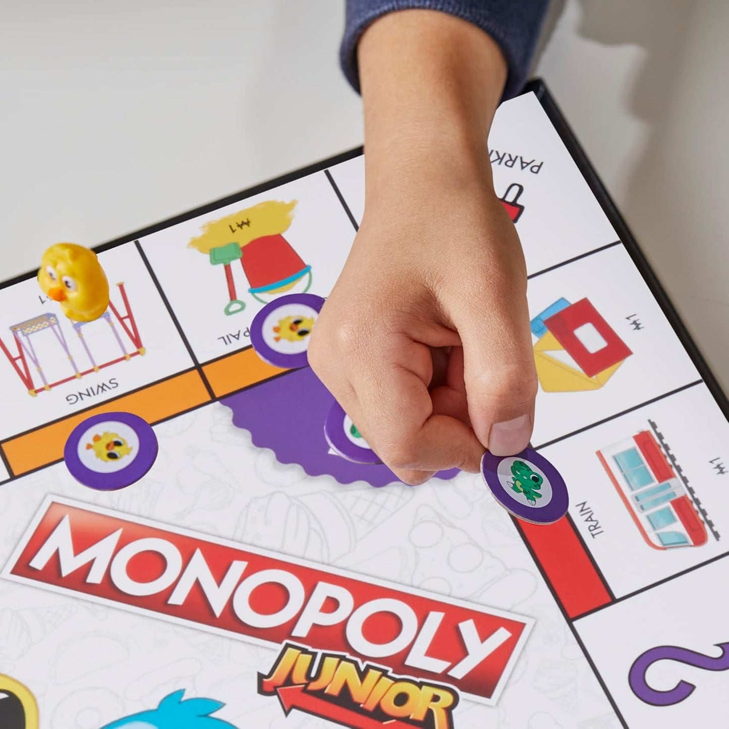 Monopoly Discover Board Game for Kids Ages 4+, 2-Sided Gameboard, Playful Teaching Tools for Families