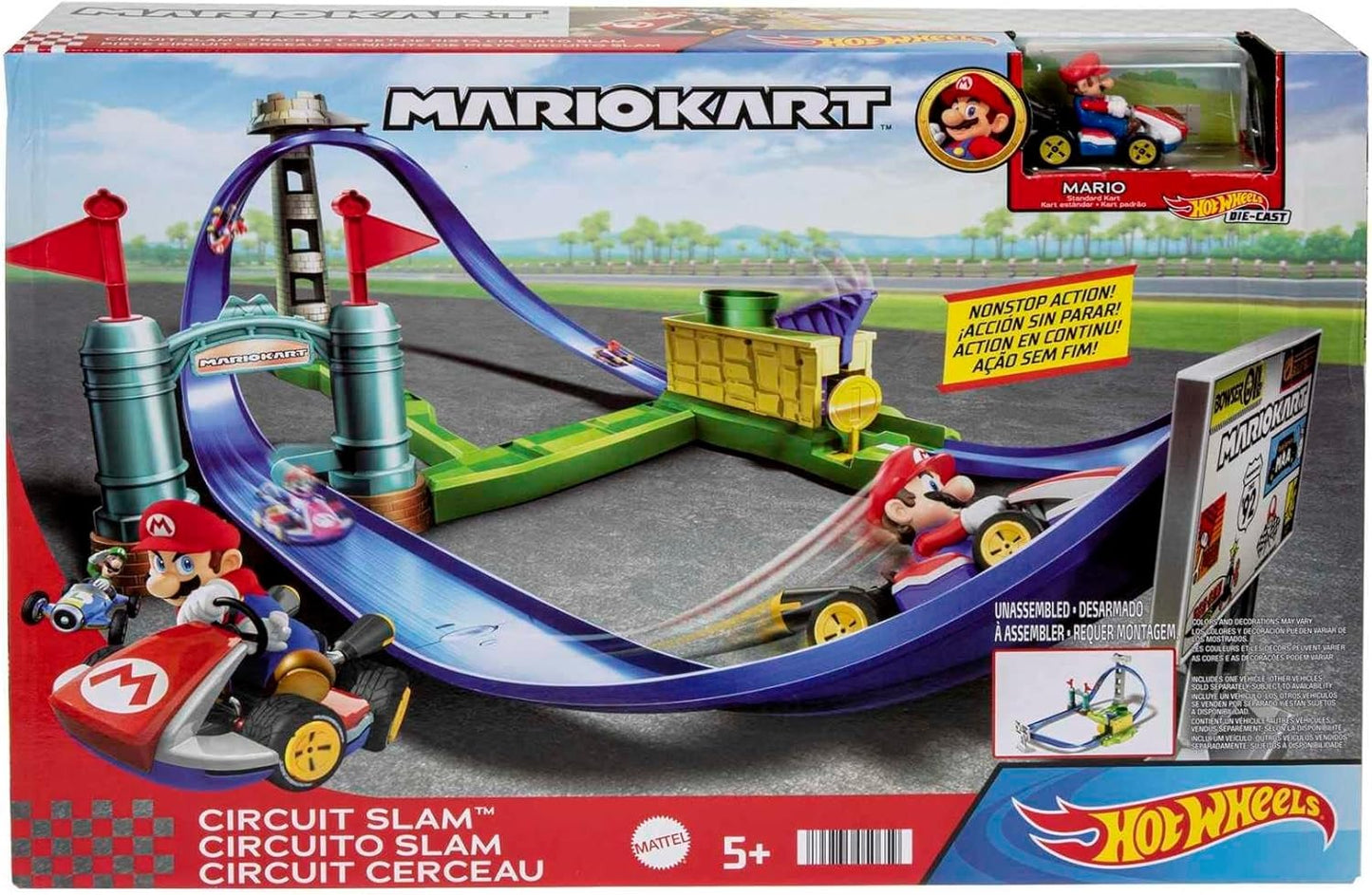 Hot Wheels Mattel Mario Kart Lite Circuit Playset (Nintendo)