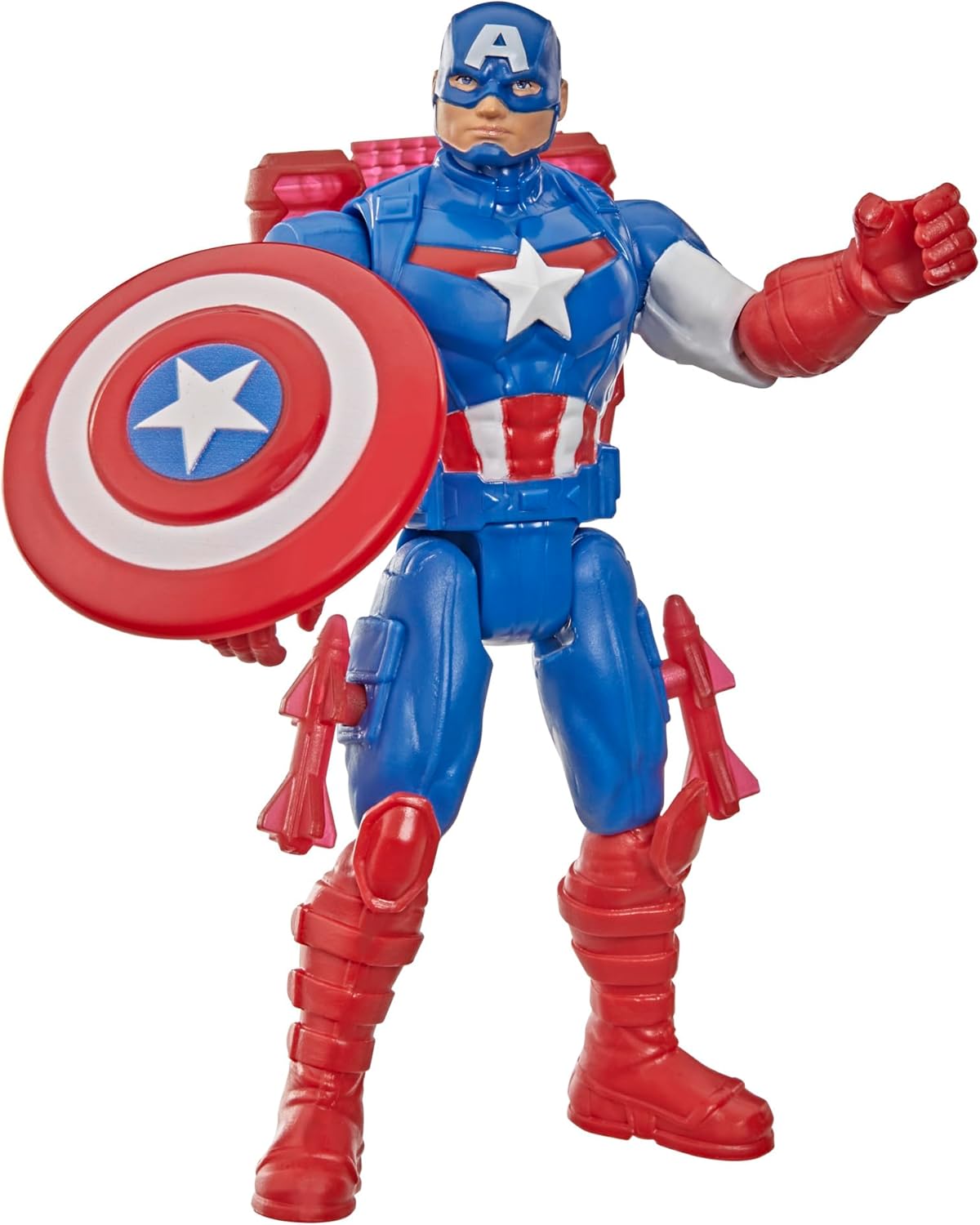 AVENGERS Marvel ActionVerse Captain America Action Figure & Accessories, 4.5-Inch (11.4 CM) Super Hero Toys & Figures for Kids, Ages 4+