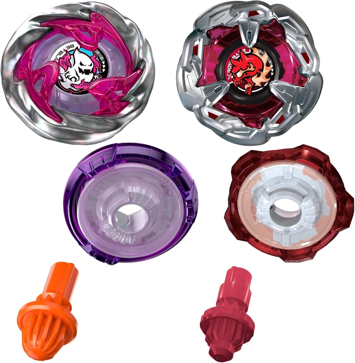Beyblade X Circle Ghost 0-80GB UX & Chain Incendio 5-60HT BX Takara Tomy Dual Pack Set with 2 Right-Spinning Tops, Battling Tops Game Toys, Ages 8+
