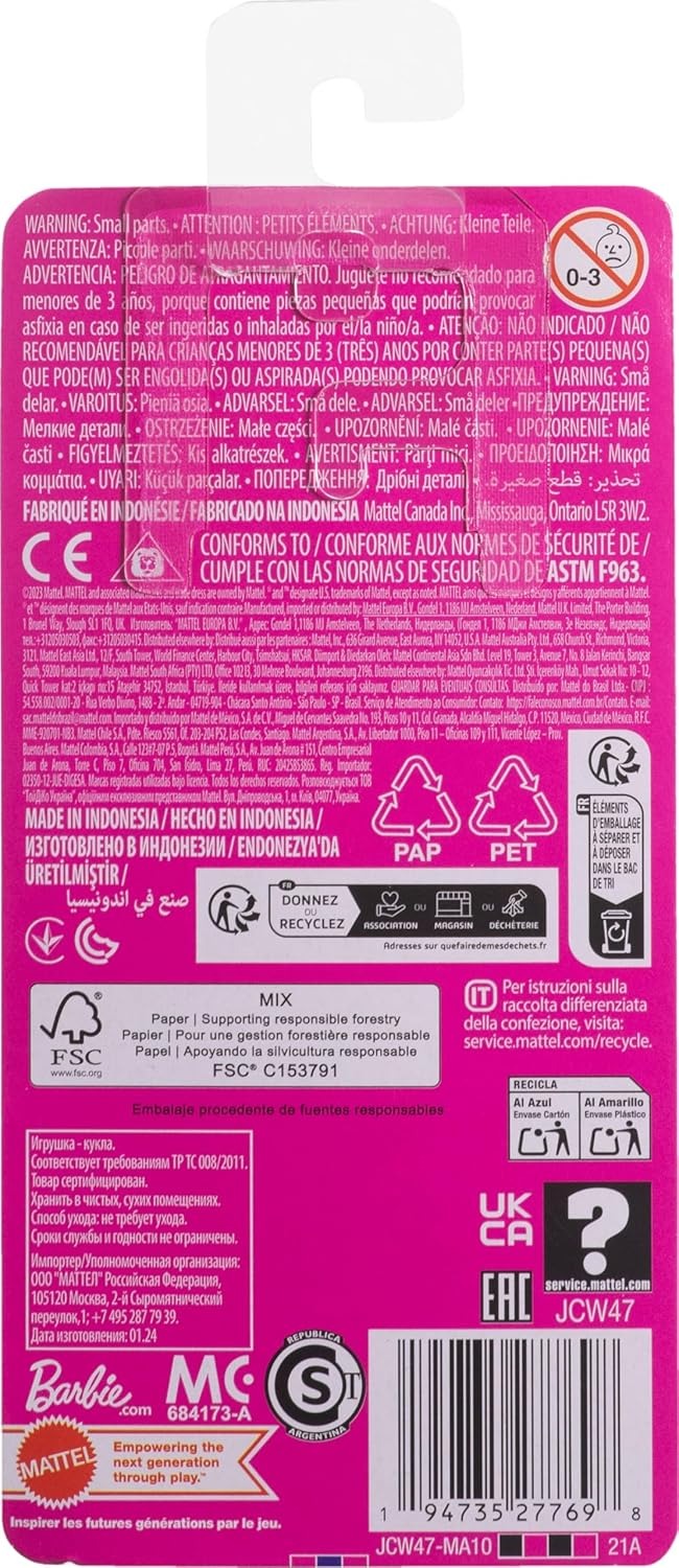 Barbie Royal Chelsea Doll with Blue Hair & White Headband Wearing Removable Skirt & Shoes