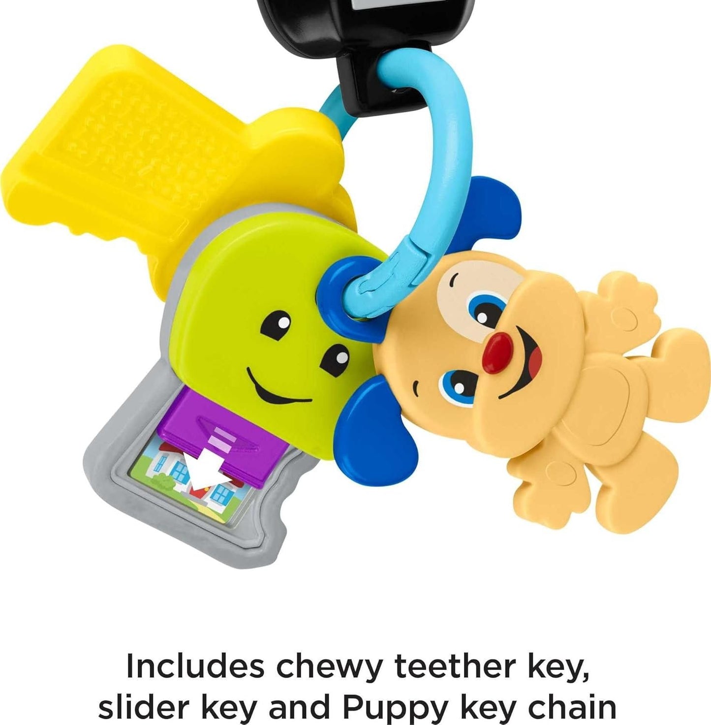 Fisher-Price Laugh & Learn Play & Go Keys, Musical Learning Toy for Babies and Toddlers Ages 6-36 Months