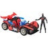 SPIDER-MAN Marvel VenomVersus Epic World of Action Miles Morales Remix Blast Racer 4-Inch (10 CM) Figure & Toy Car, Accessories, Super Hero Toys, 4+