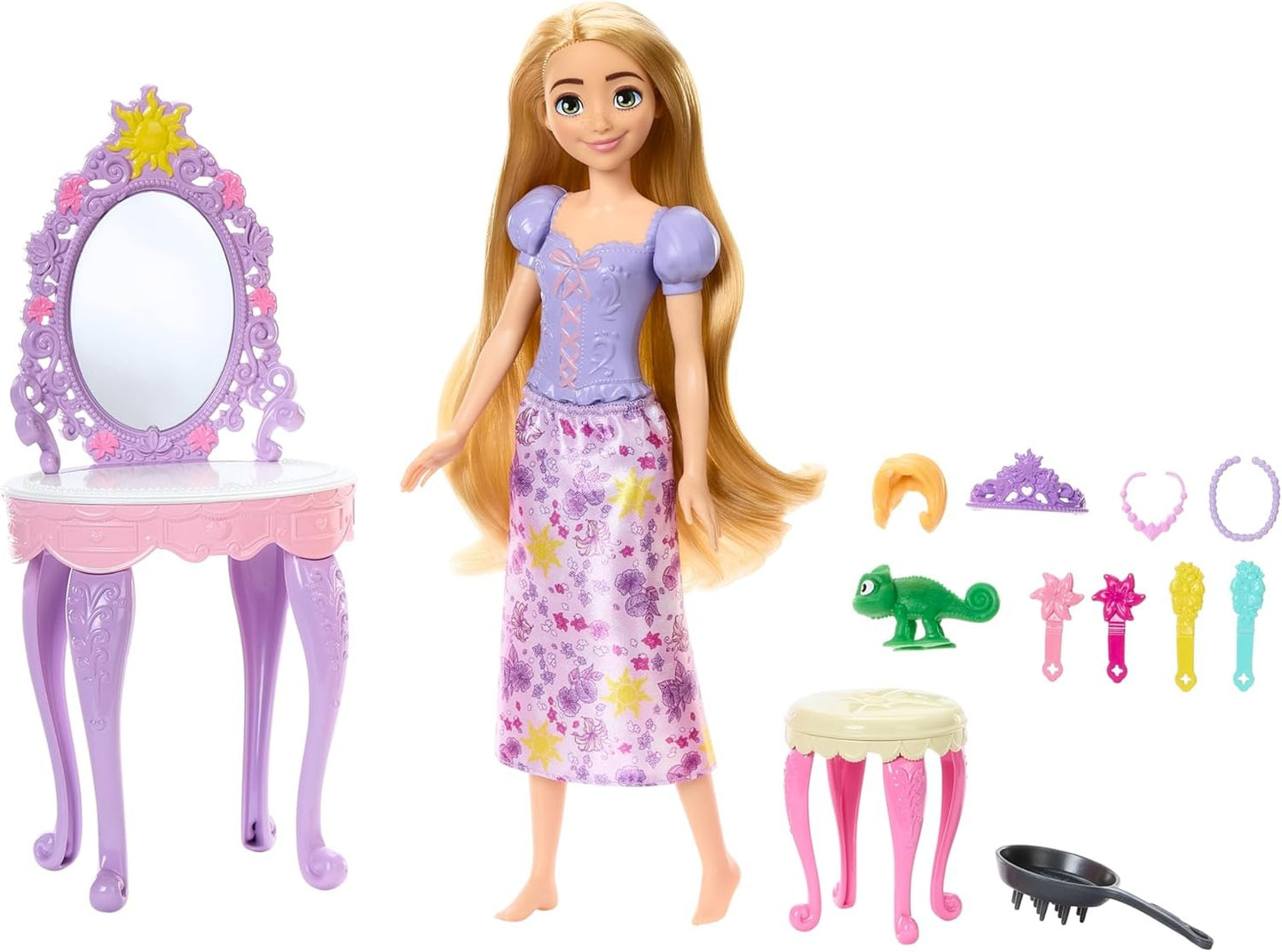 Disney Princess Toys, Rapunzel Doll, Vanity And Accessories