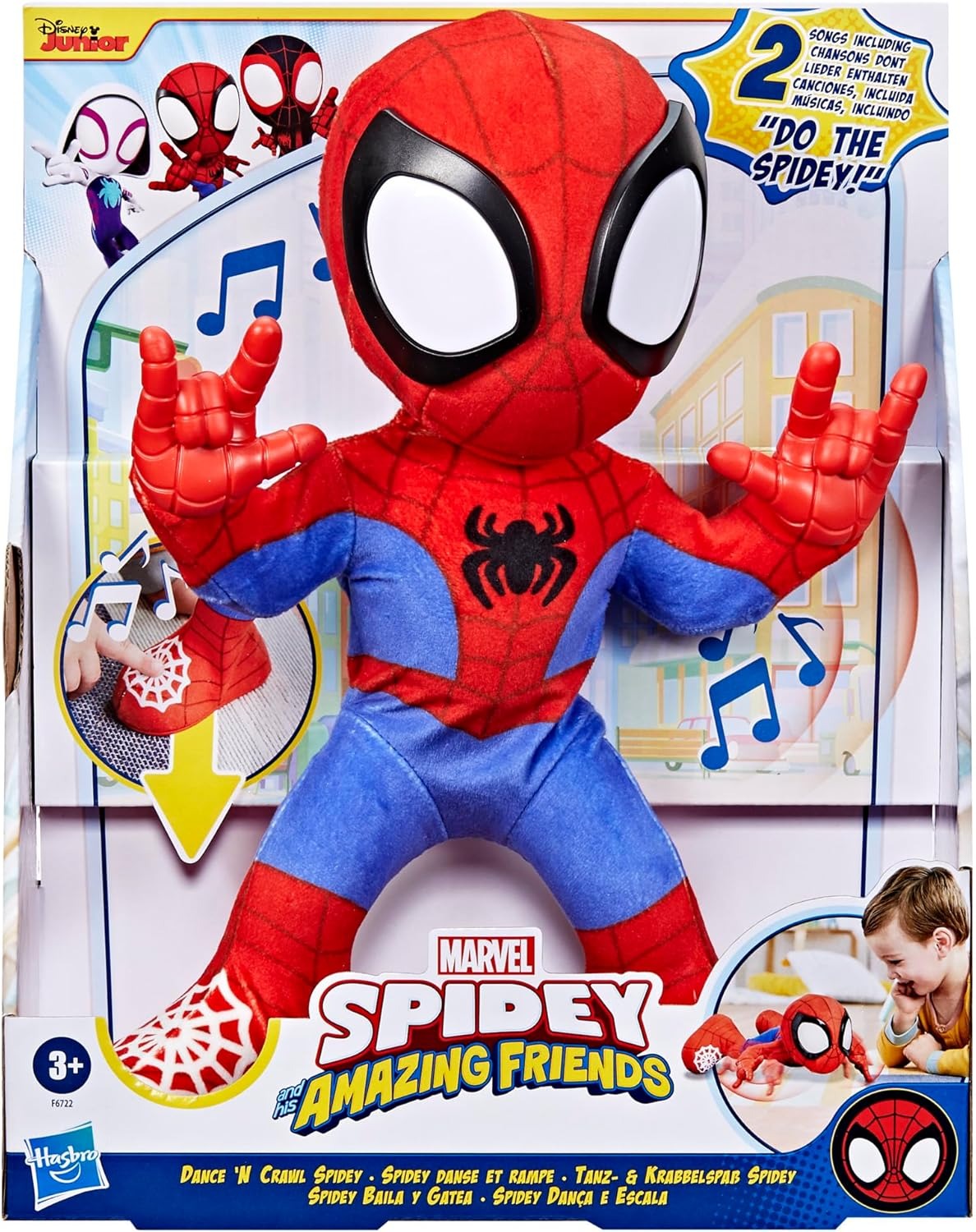 Marvel Spidey and His Super Friends Dance & Crawling Fun Spidey Interactive Plush Toy - English Version
