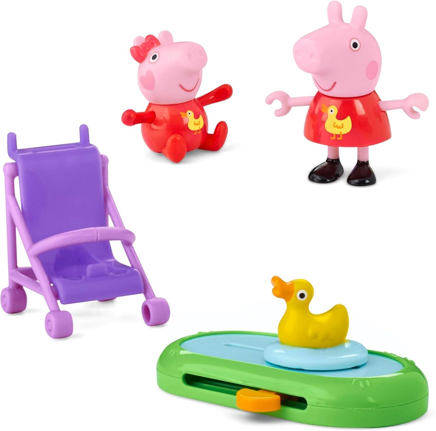 Peppa Pig Peppa and Evie's Park Fun Playset with 2 Figures and 2 Accessories, Preschool Toys for 3 Year Old Girls and Boys and Up