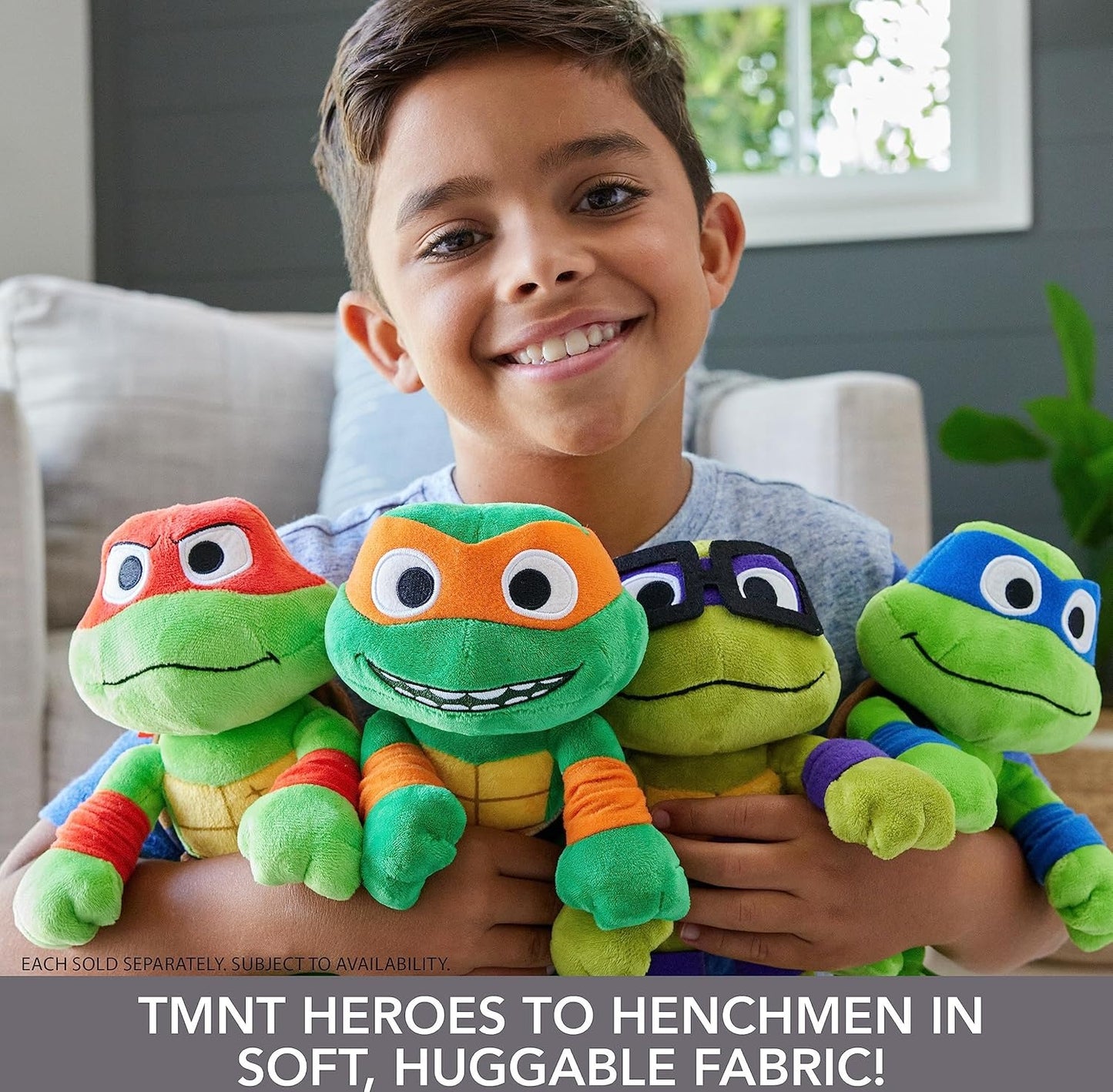 Mattel Teenage Mutant Ninja Turtles: Mutant Mayhem Leonardo Plush Toy, 8 Inch Blue Masked Soft Doll of TMNT Movie Character Leader Leo