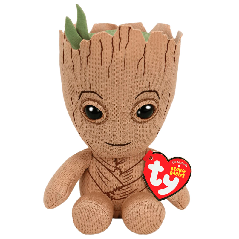 TY Marvel Avengers Groot Regular, Licensed Squishy Beanie Baby Soft Plush Toys, Collectible Cuddly Stuffed Teddy
