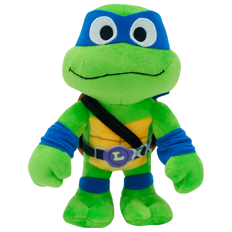 Mattel Teenage Mutant Ninja Turtles: Mutant Mayhem Leonardo Plush Toy, 8 Inch Blue Masked Soft Doll of TMNT Movie Character Leader Leo