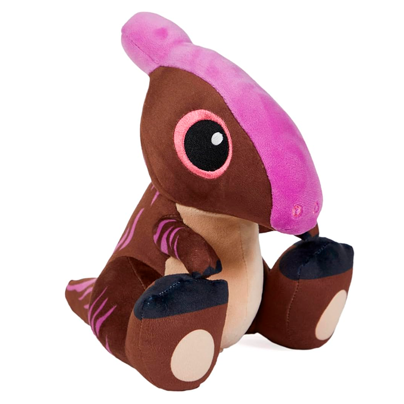 Mattel Jurassic World: Chaos Theory Parasaurolophus Dinosaur Plush Toy with Glowing Feature, Floppy Legged 10-inch Soft Doll Collectible