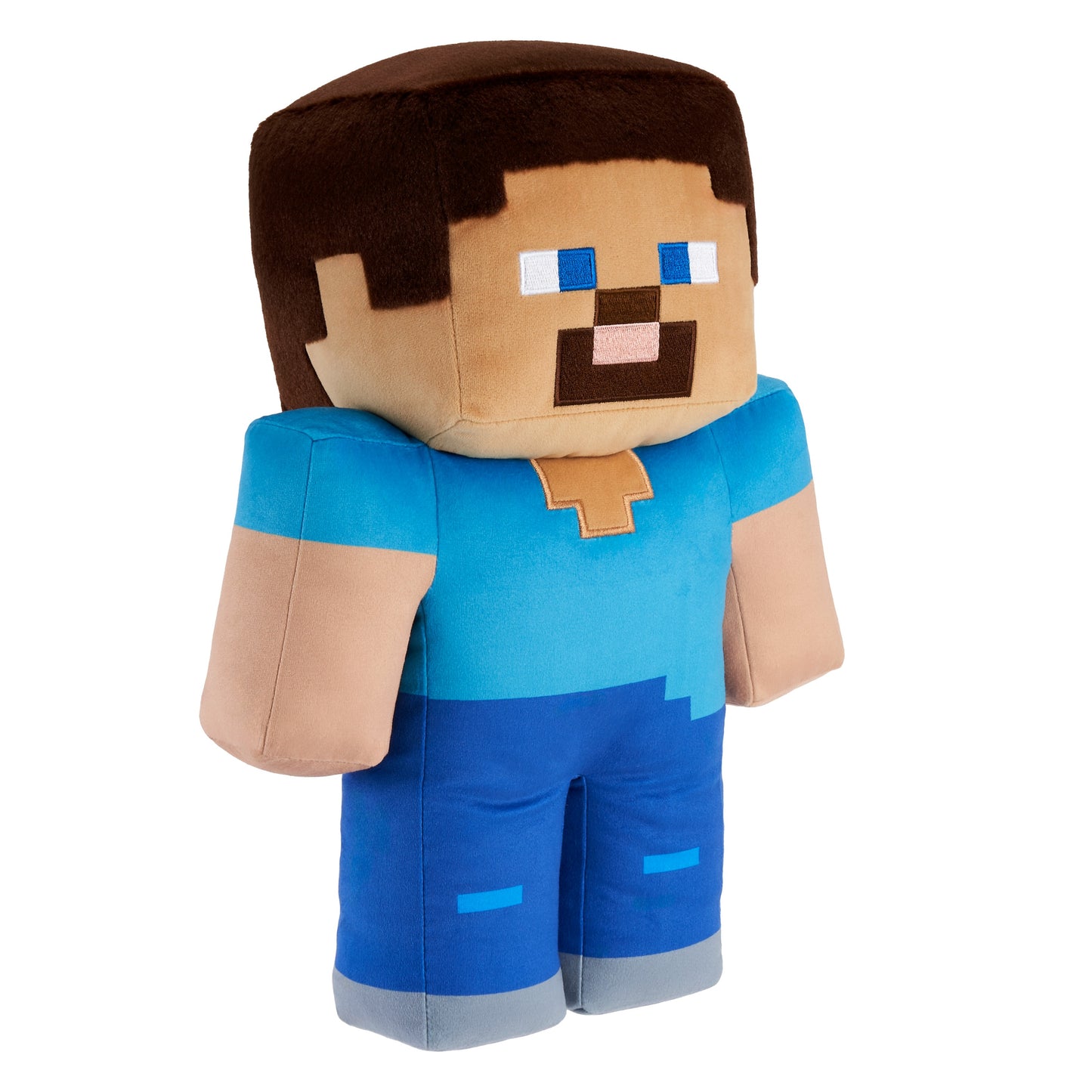 Mattel Minecraft Steve 16-in Scale Jumbo Plush Figure with Pixelated Design & Game-Authentic Details