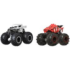 Hot Wheels Monster Trucks Demolition Doubles Bone Shaker vs Skelesaurus