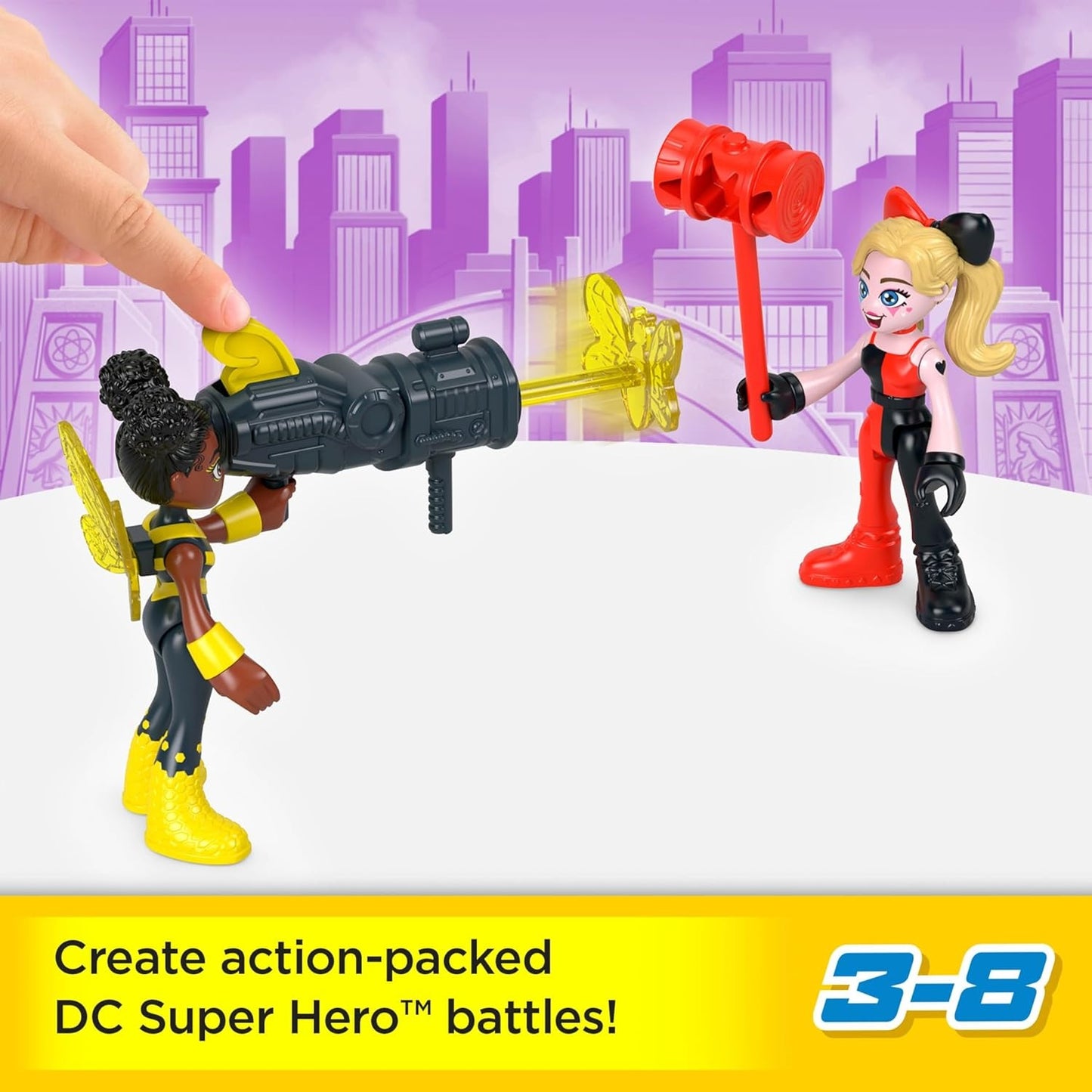 Fisher-Price Imaginext DC Super Friends Toys Rivals Figure Set with Wonder Woman Harley Quinn & Poison Ivy for Pretend Play Kids Ages 3+ Years