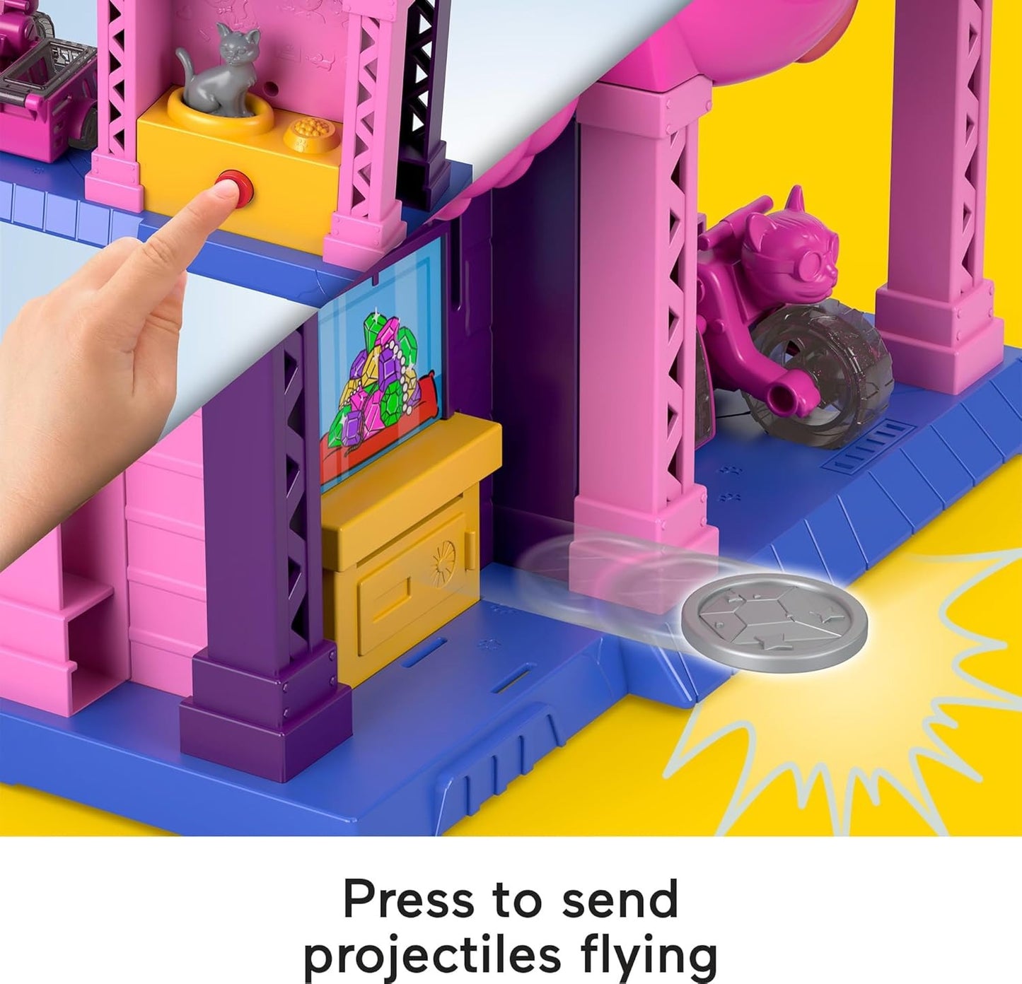 Fisher-Price Imaginext DC Super Friends Toy Catwoman Playhouse Playset with Figure & Accessories for Pretend Play Kids Ages 3+ Years