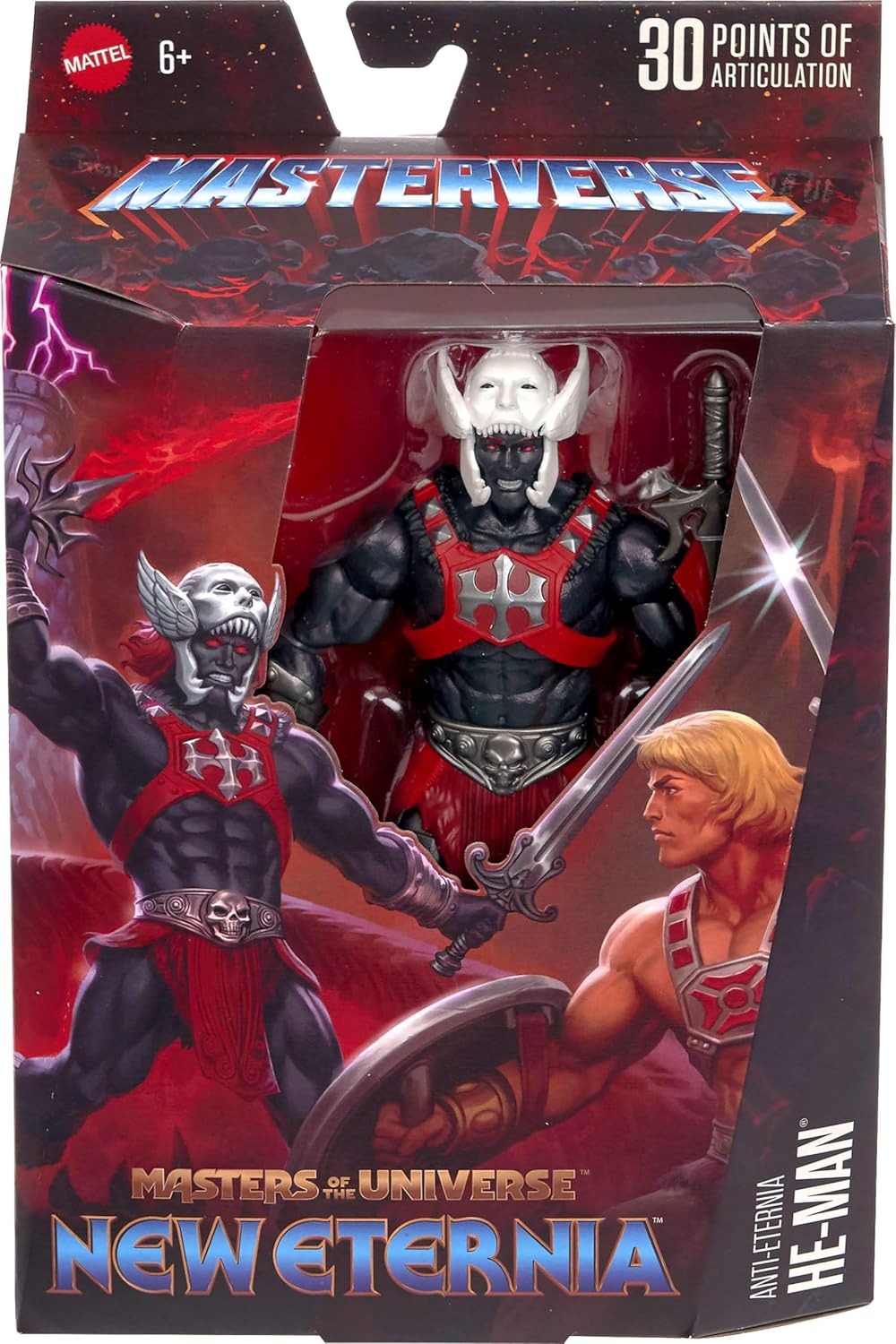 Masters of The Universe Masterverse Action Figure Anti-Eternia He-Man, 7 Inch Motu Toy, 30 Points Articulation, Removable Armor & Weapon