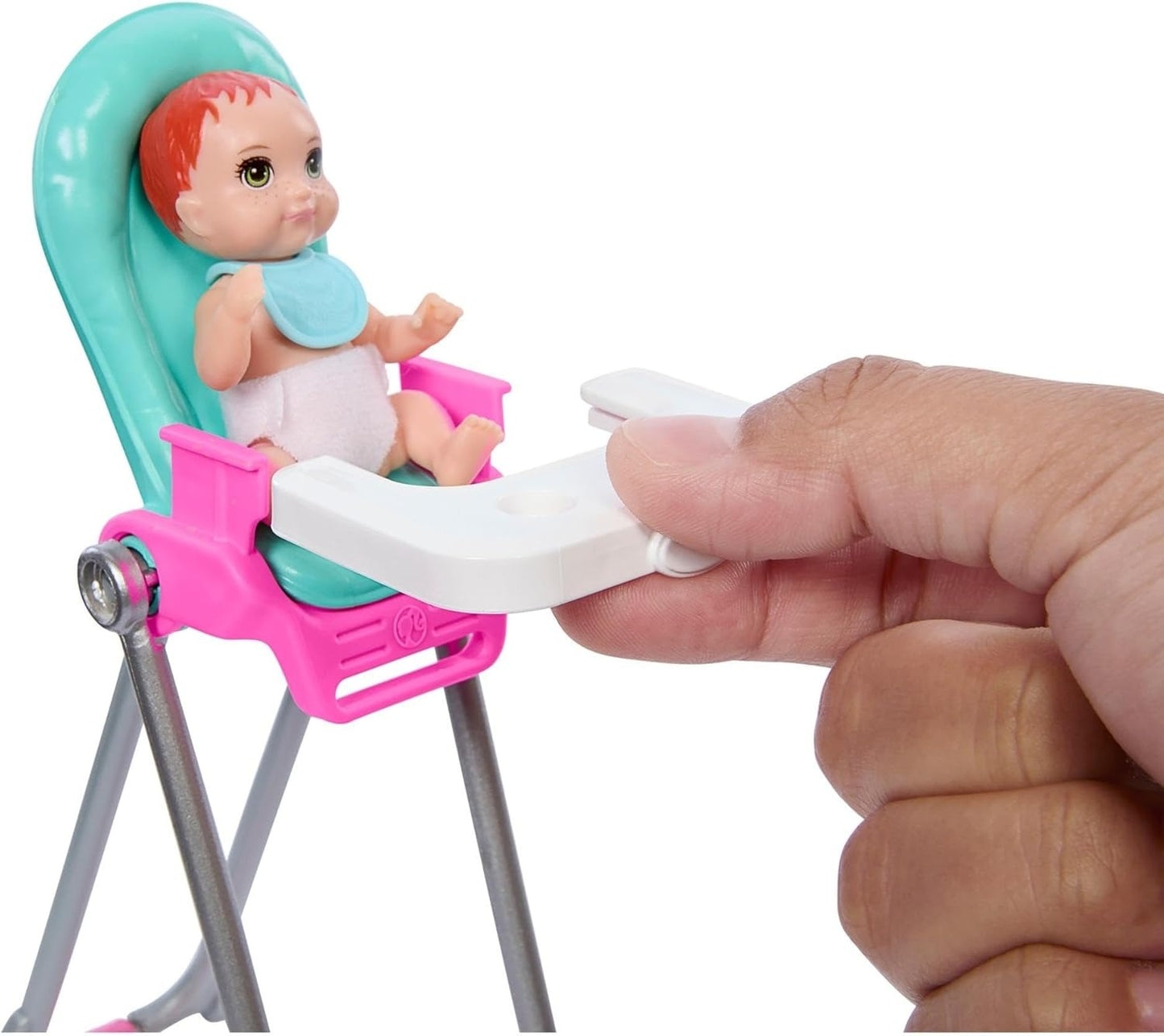 Barbie Skipper Doll & Playset with Accessories, Babysitting Set Themed to Mealtime, Color-Change Toy Play