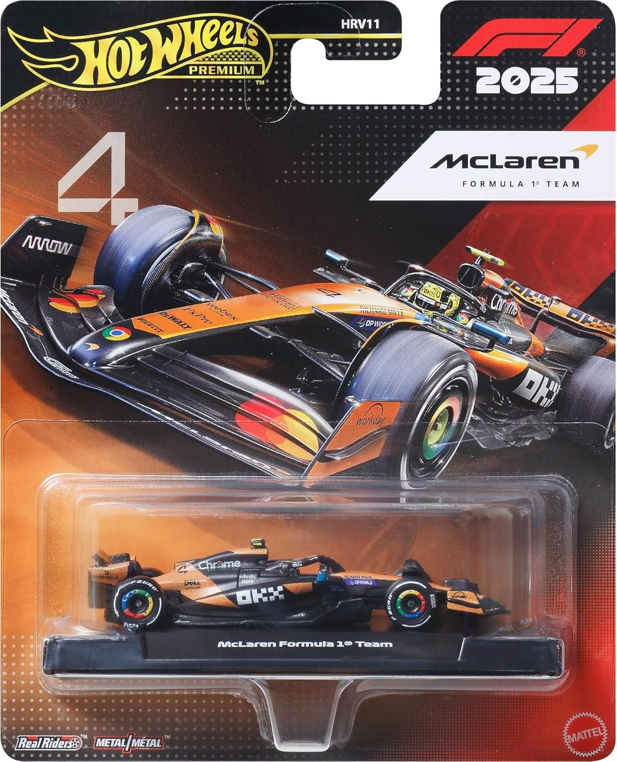 Hot Wheels 1:64 Scale Premium Die-Cast Formula 1 Collectible Toy Race Car with Real Riders Tires & Metal/Metal Body & Chassis (Styles May Vary)