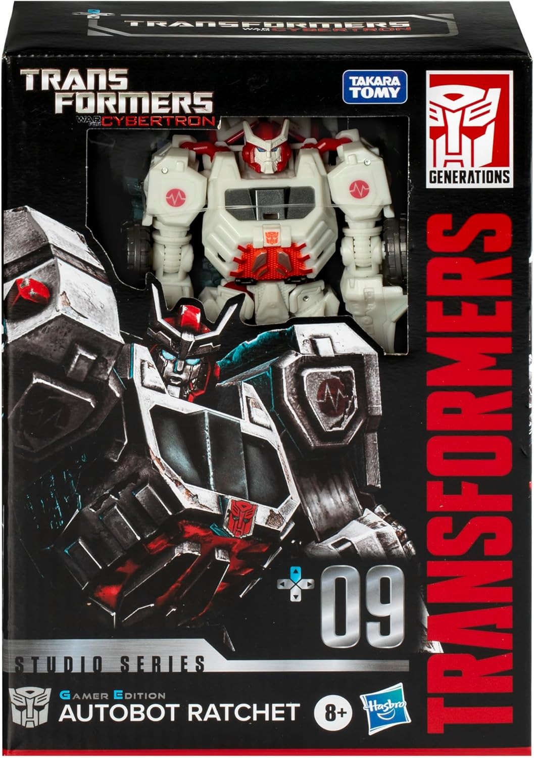 Transformers Toys Studio Series Voyager Transformers: War for Cybertron 09 Gamer Edition Ratchet, 6.5-inch Converting Action Figure, 8+
