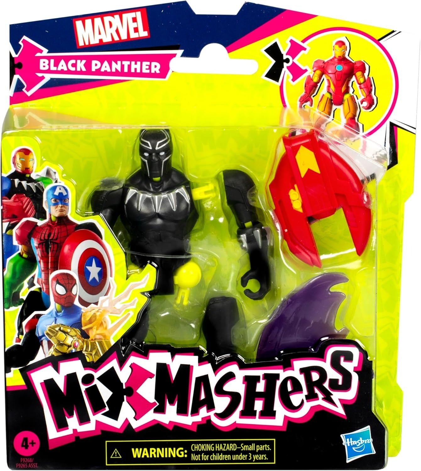 Marvel MixMashers Black Panther Custom Avengers Mix-and-Match Action Figure & Accessories, 5-Inch-Scale Super Hero Toys for Kids Ages 4+