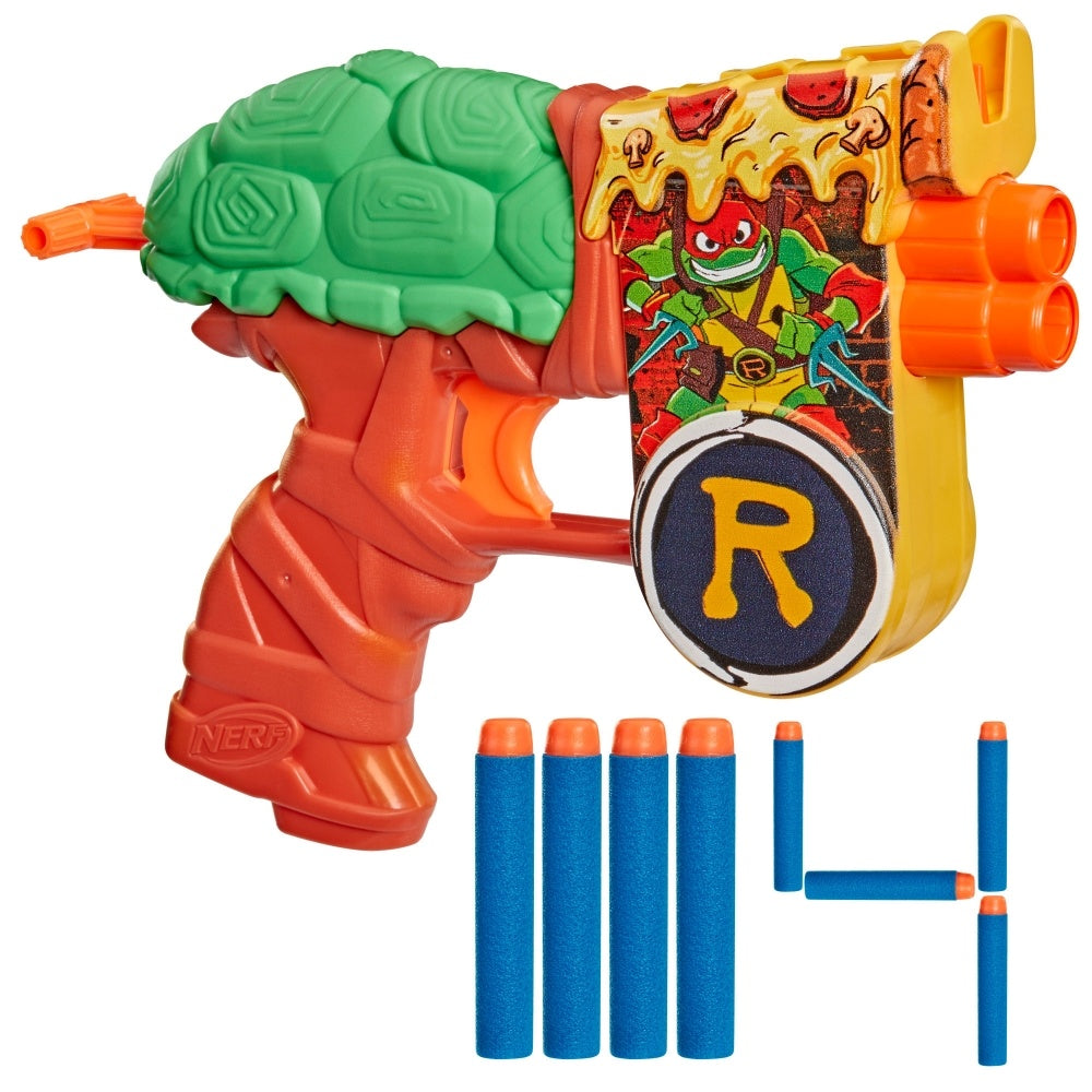 Nerf Teenage Mutant Ninja Turtles Raphael Blaster, 4 Nerf Elite Darts