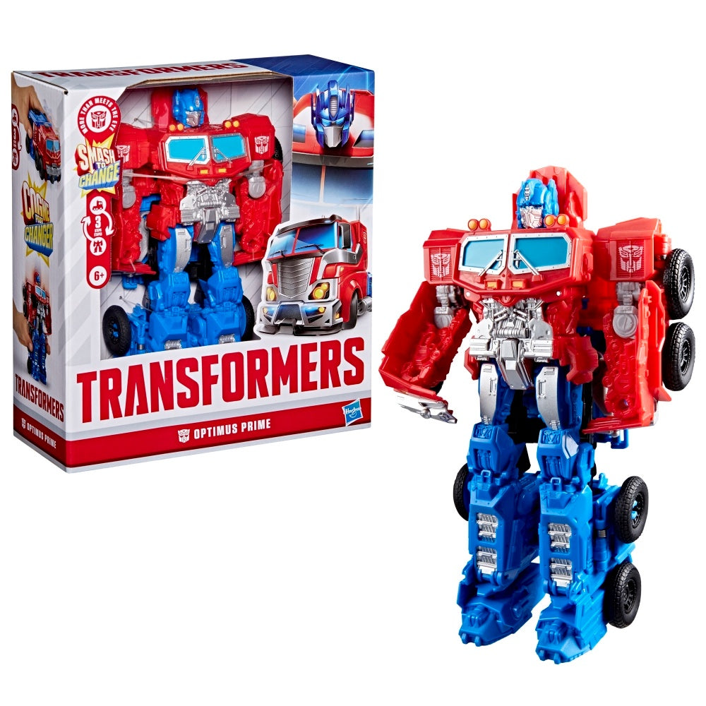 Transformers Smash Changers Optimus Prime Action Figure, Changes from Robot Toy to Truck Toy, Ages 6+