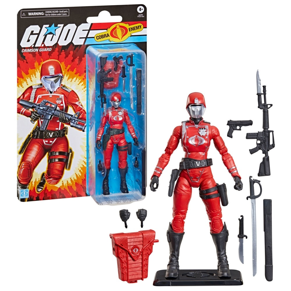 G.I. Joe Classified Series Retro Cardback Crimson Guard, Collectible 6 Inch Action Figure with 10 Accessories