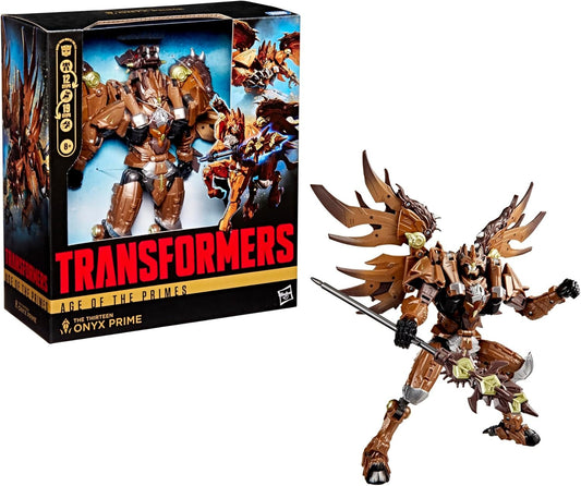 Transformers Age of The Primes Leader Class The Thirteen Onyx Prime, 7.5-inch Converting Action Figure, Robot Toys for Ages 8+