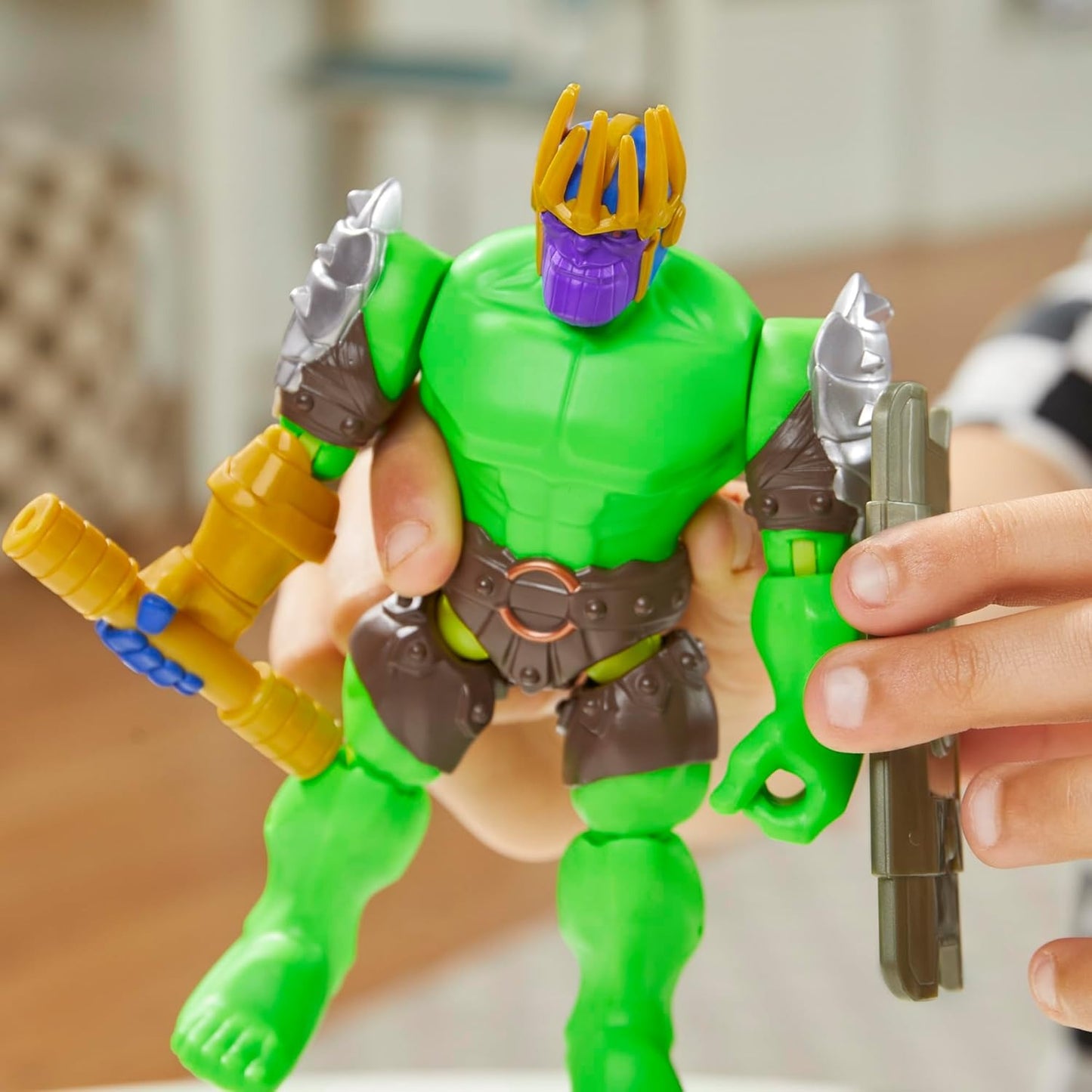 Marvel MixMashers Hulk Custom Avengers Deluxe Mix-and-Match Action Figure & Accessories, 5-Inch-Scale Super Hero Toys for Kids Ages 4+