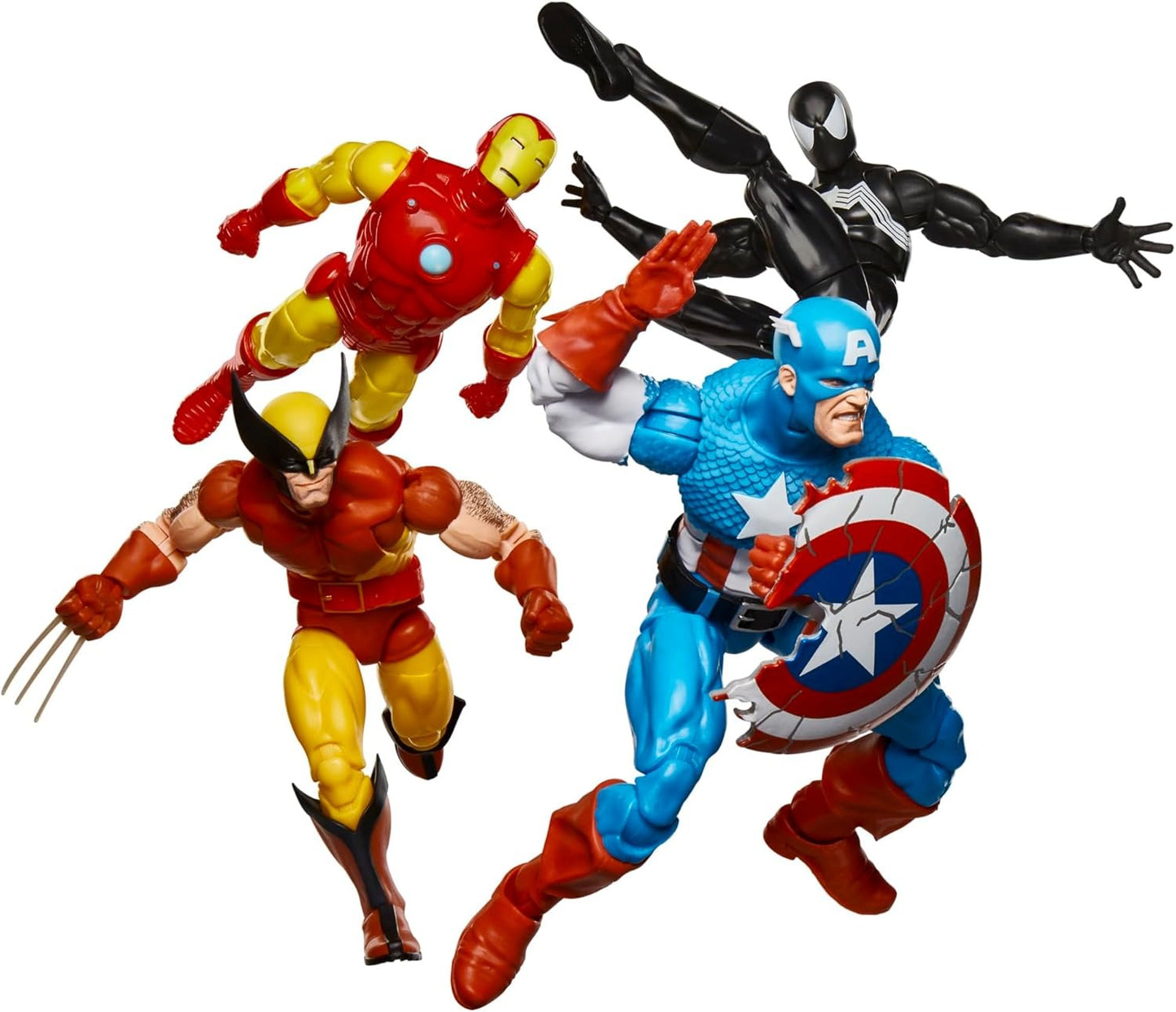 Marvel Legends Series Captain America, Avengers Retro Marvel Comics Secret Wars Collectible 6 Inch Action Figure with Shield