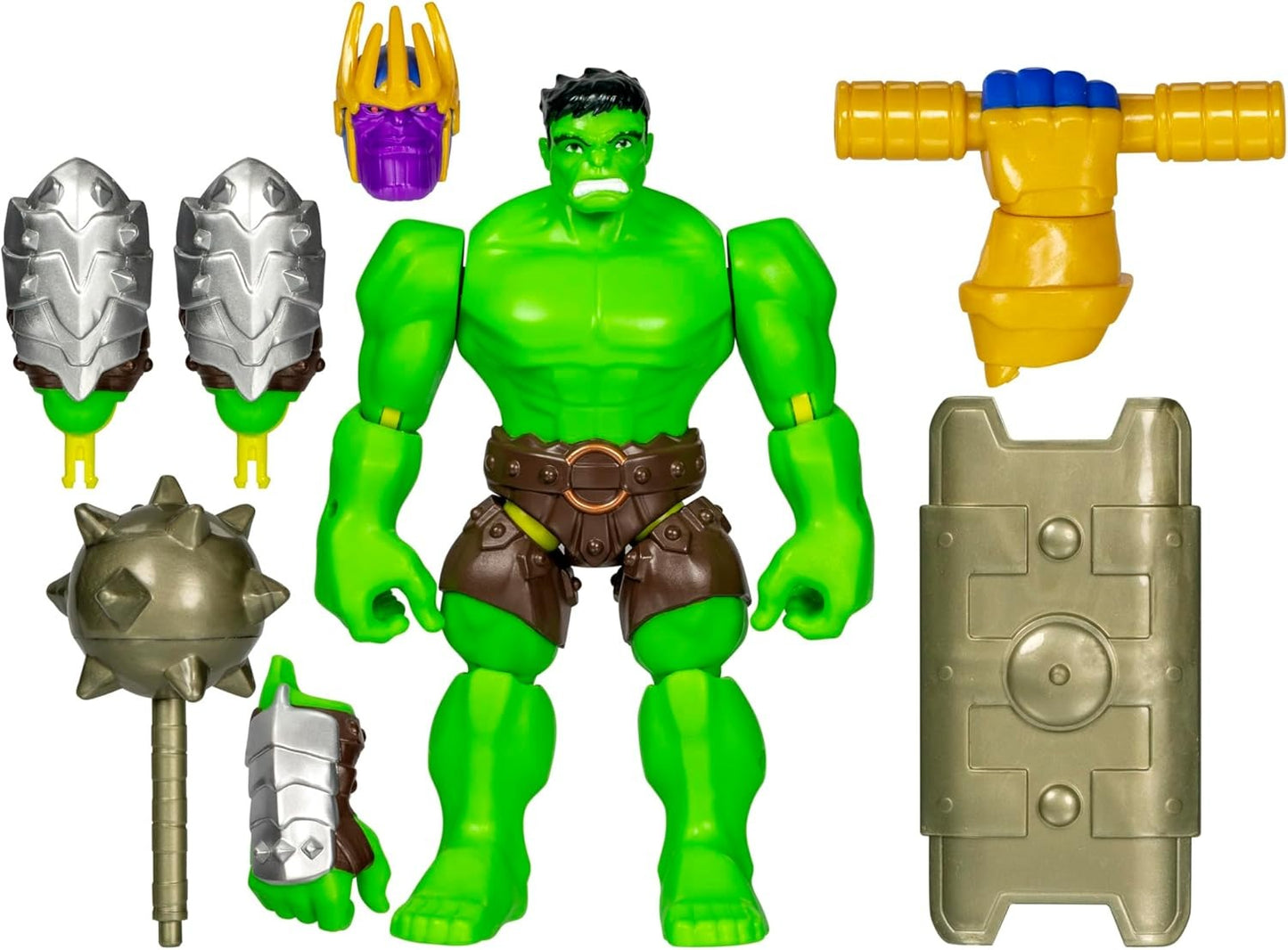 Marvel MixMashers Hulk Custom Avengers Deluxe Mix-and-Match Action Figure & Accessories, 5-Inch-Scale Super Hero Toys for Kids Ages 4+