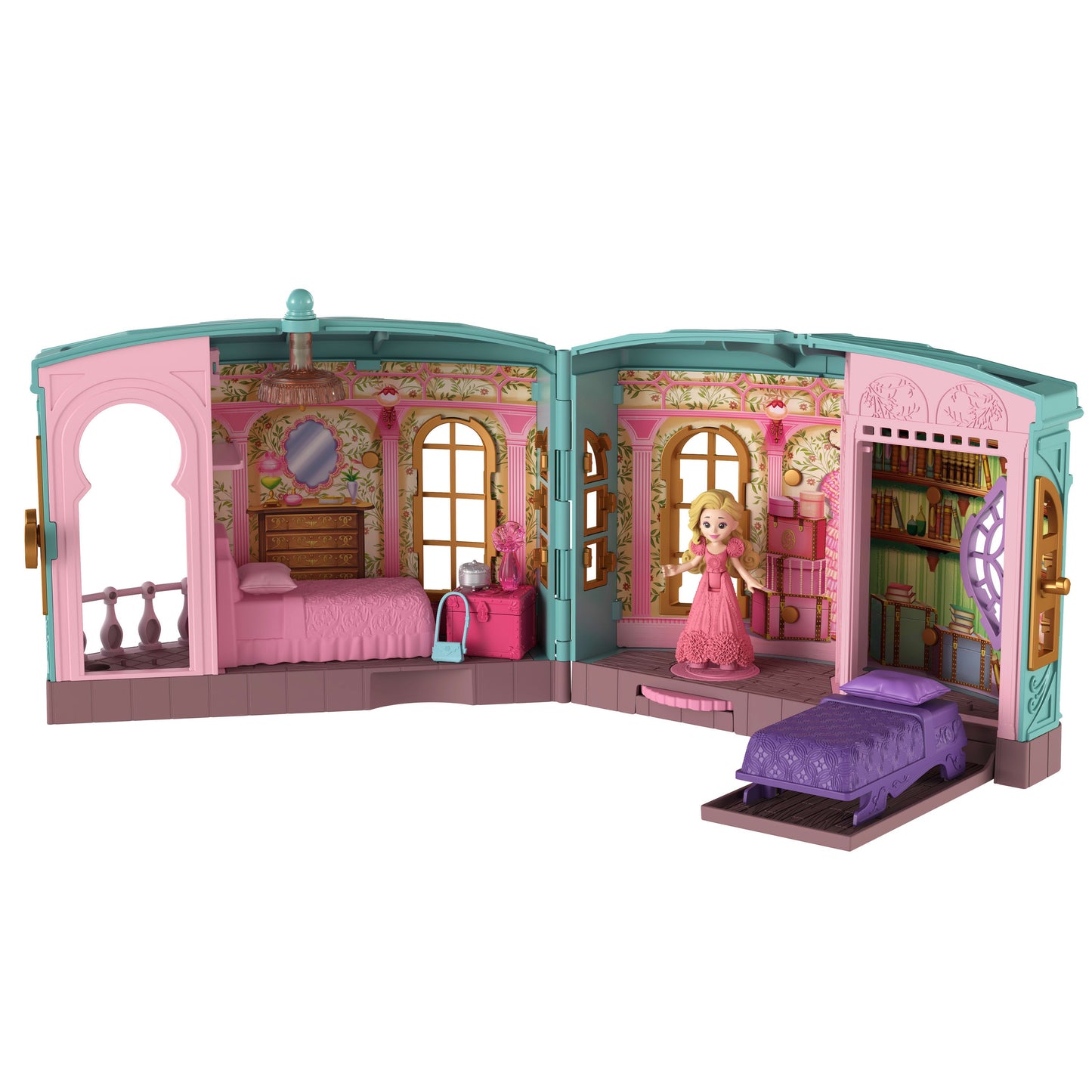 Mattel Universal Pictures’ Wicked So Popular Dorm Small Doll Playset with 3 Play Spaces & 9 Accessories, Inspired by The Movie
