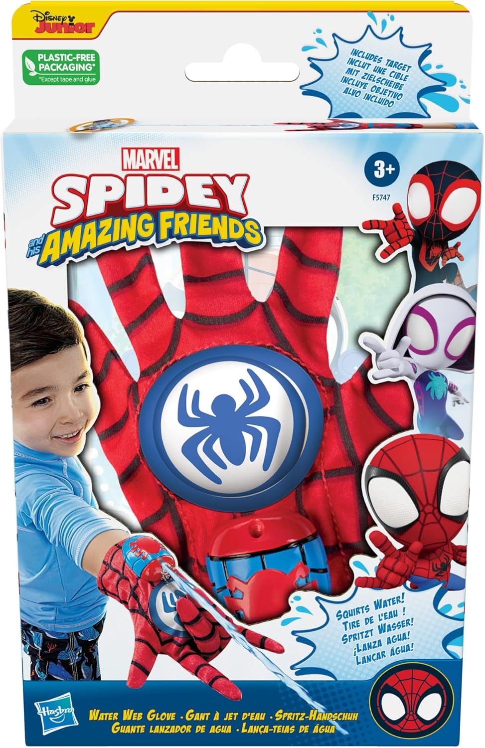 Hasbro Marvel Spidey and His Fantastic Friends Spidey Water Glove and Webs Preschool Water Toy with Green Goblin Target Age 3+