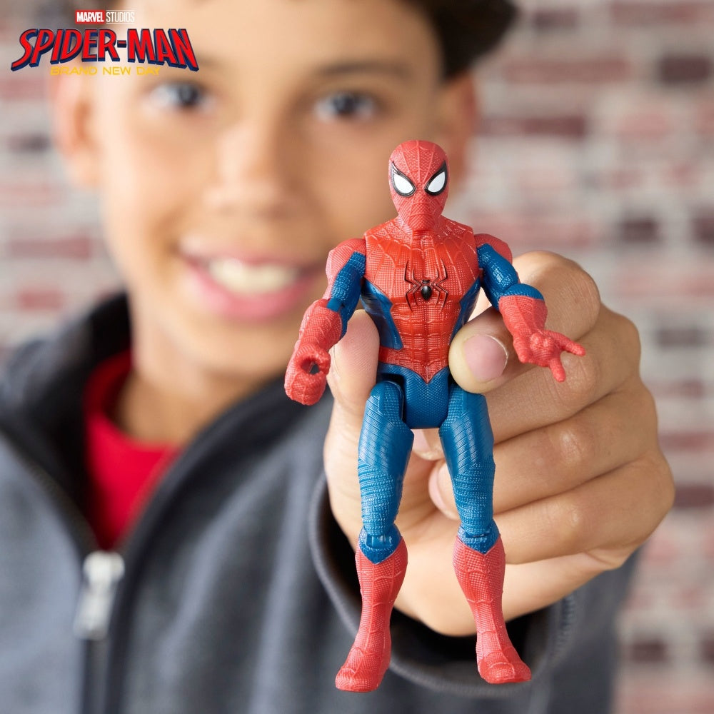 Marvel Studios Spider-Man: Brand New Day ActionVerse Stretch & Blast Buggy, 4.5-Inch Action Figure & Vehicle Toy Set, Super Hero Toys, Ages 4+