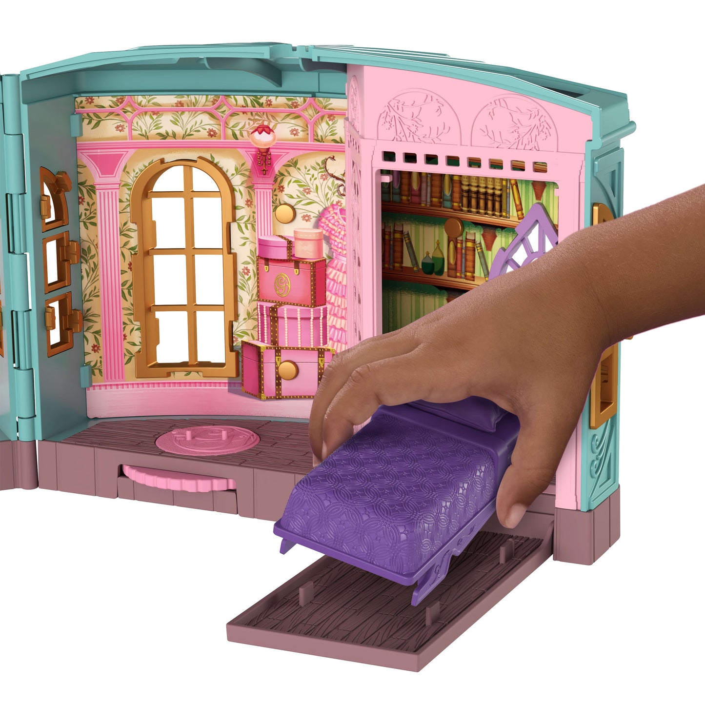 Mattel Universal Pictures’ Wicked So Popular Dorm Small Doll Playset with 3 Play Spaces & 9 Accessories, Inspired by The Movie